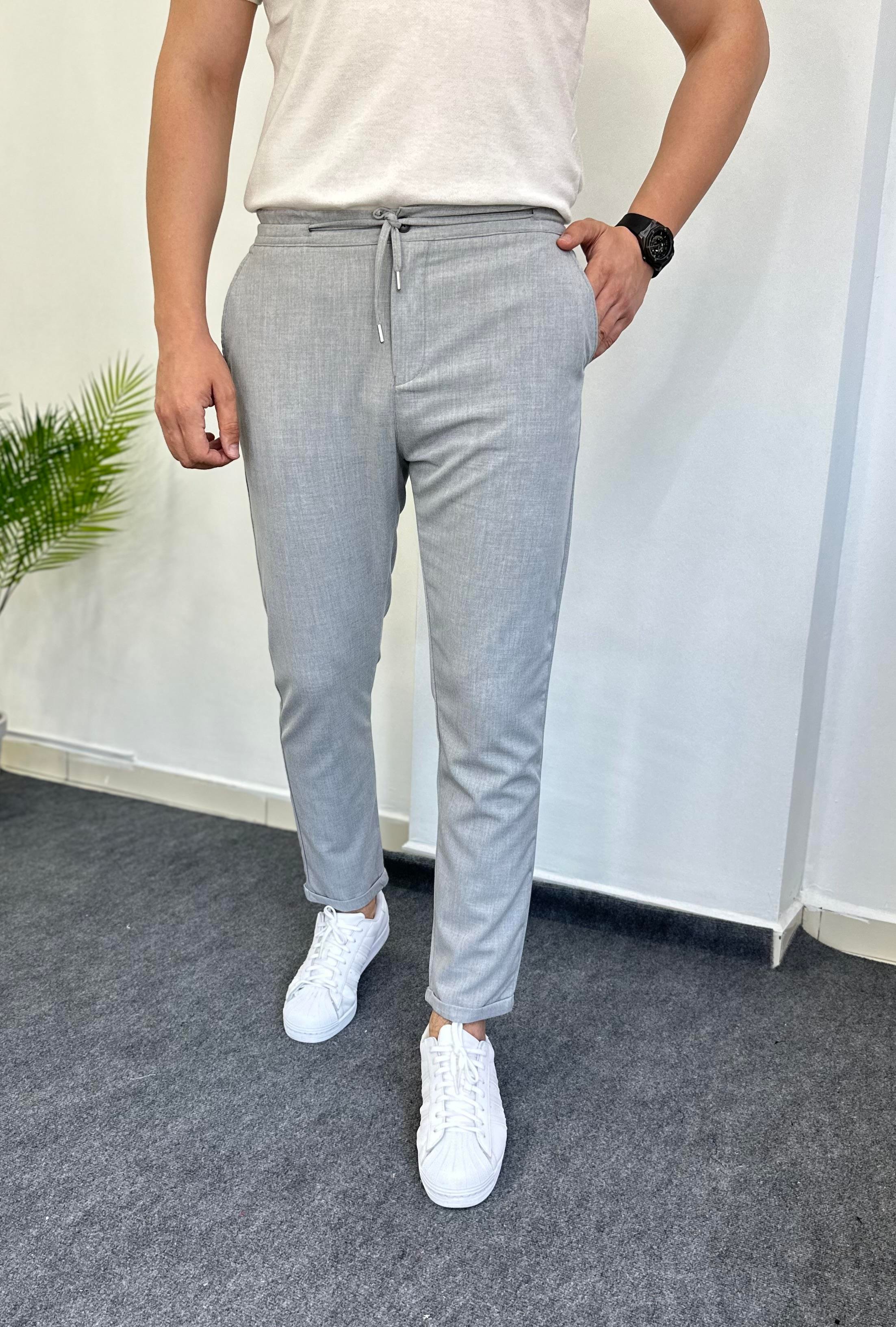 Duble Paça Gri Jogger Pantolon 