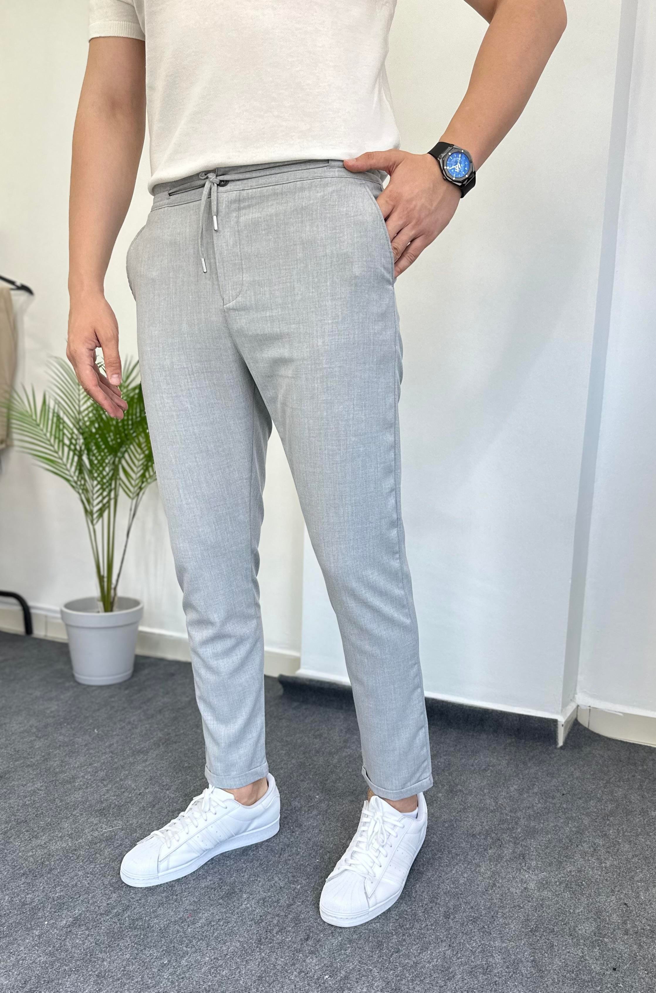 Duble Paça Gri Jogger Pantolon 