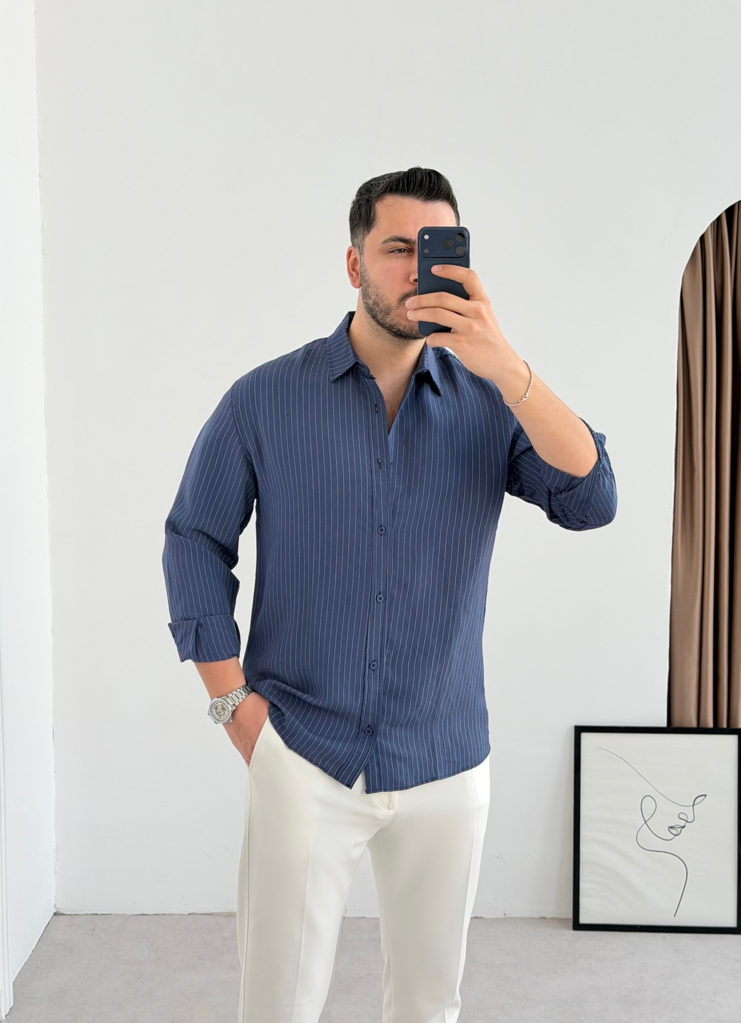 Just İndigo Tensel Oversize Gömlek