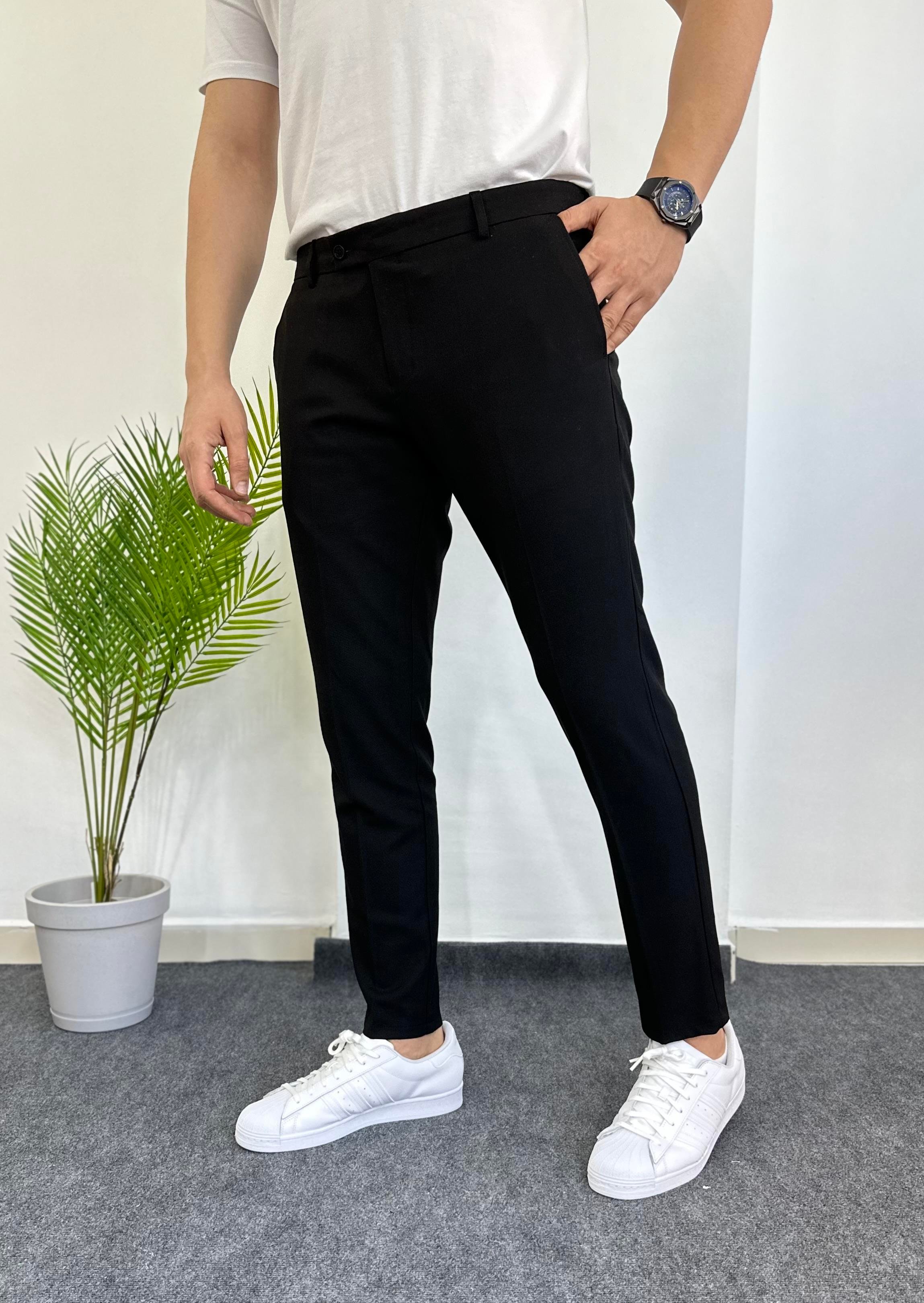 Likralı Siyah Kumaş Pantolon 