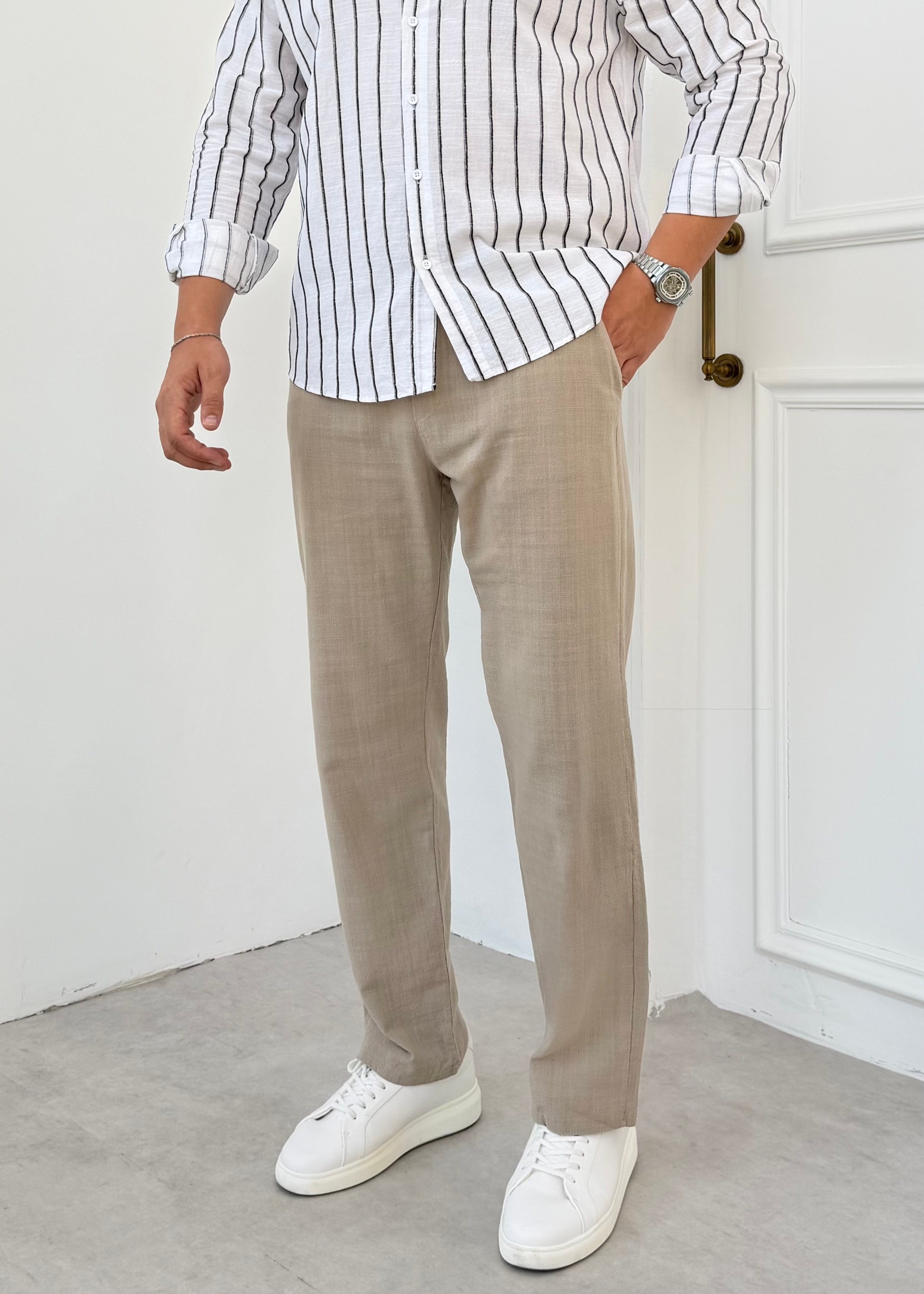 Luxry Vizon Keten Pantolon