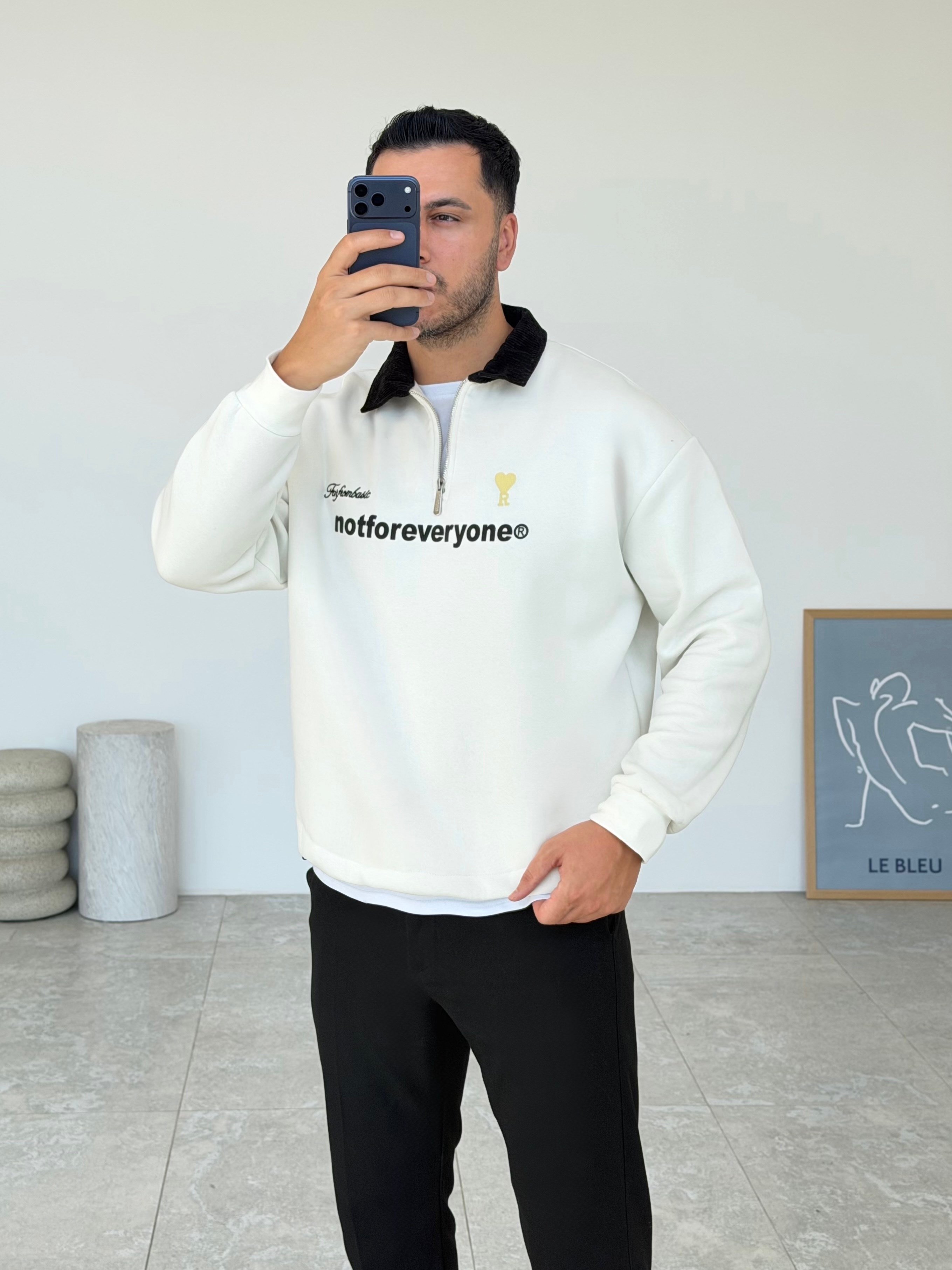 Notfore Beyaz Şardonlu Sweatshirt