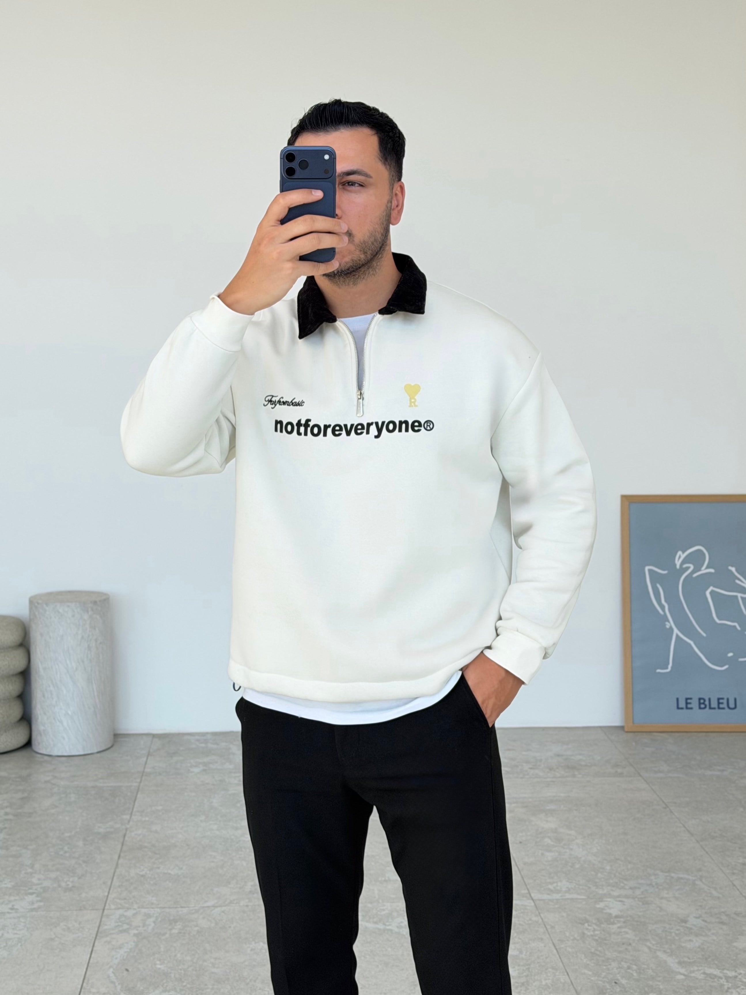Notfore Beyaz Şardonlu Sweatshirt