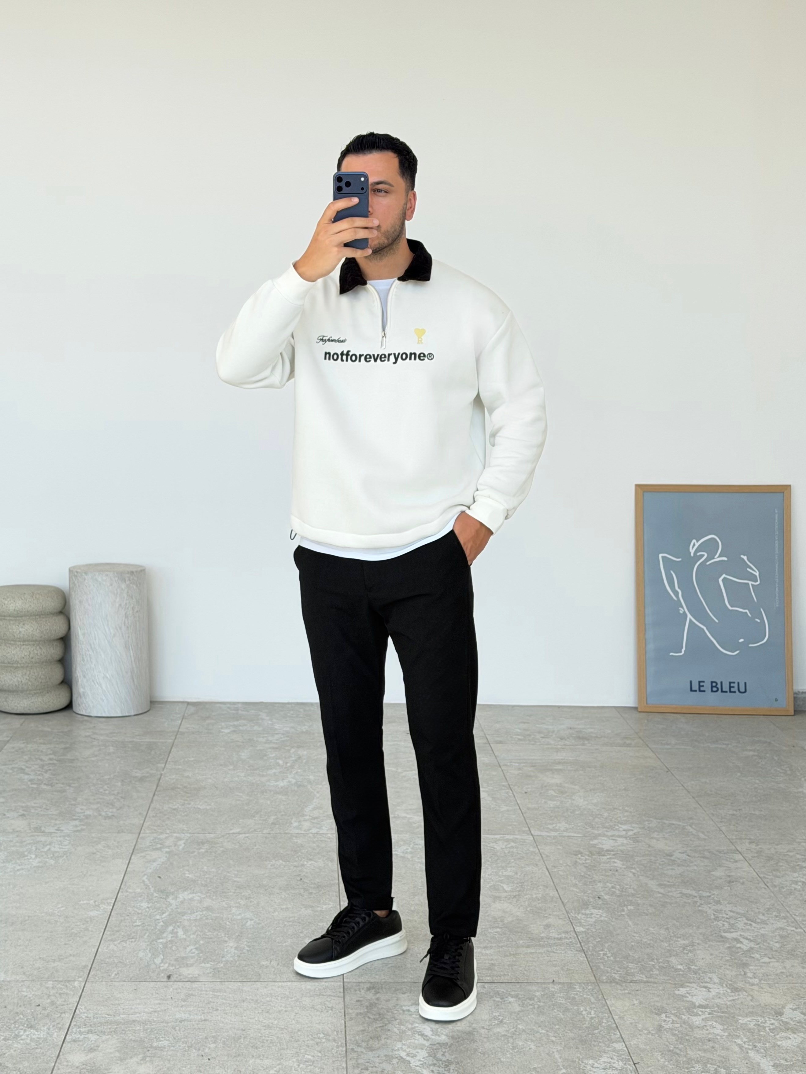 Notfore Beyaz Şardonlu Sweatshirt
