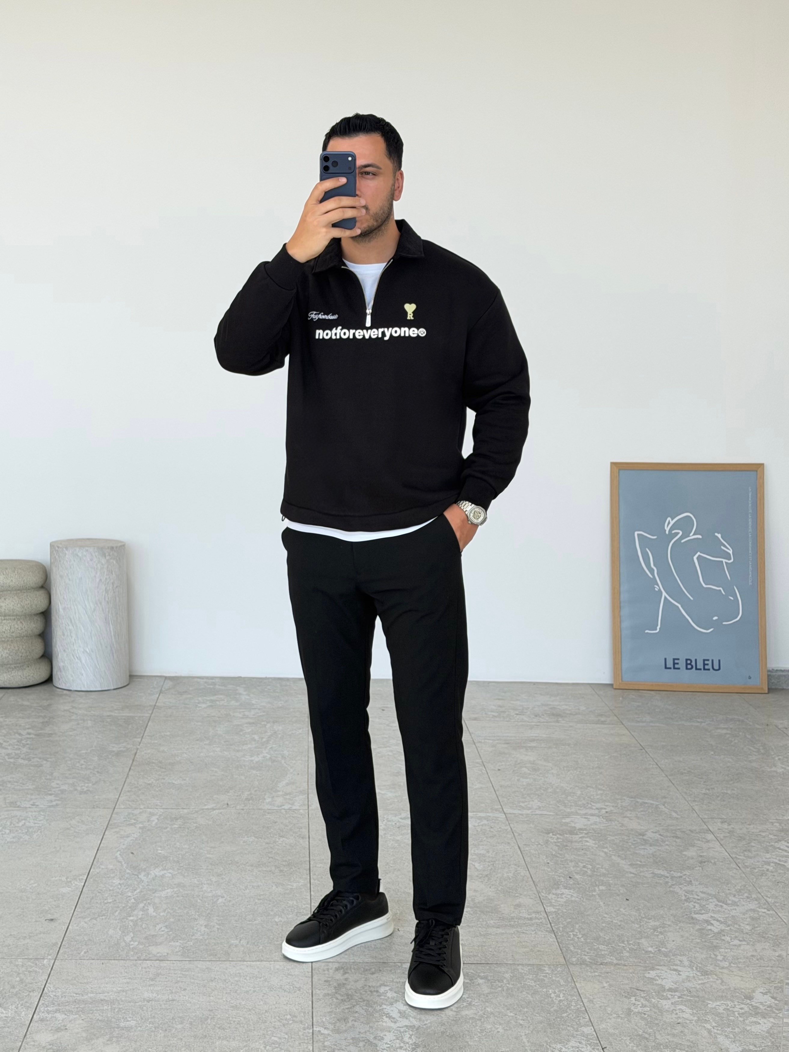 Notfore Siyah Şardonlu Sweatshirt
