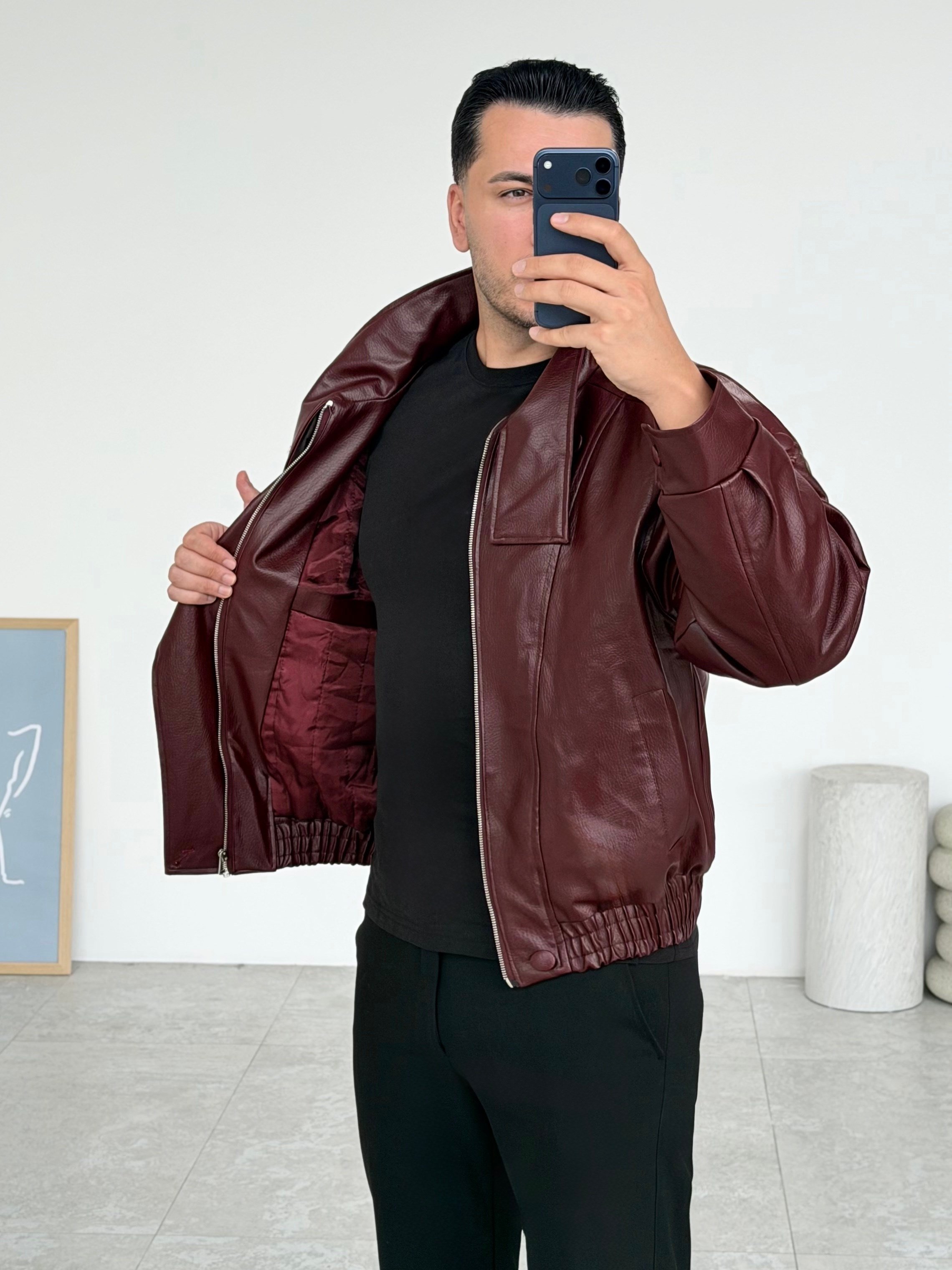 Pinterest Bordo Deri Ceket