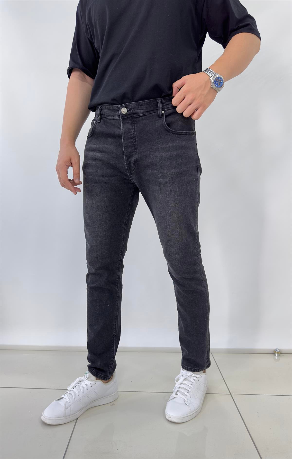 Premium Siyah Full Likralı Kot Pantolon 
