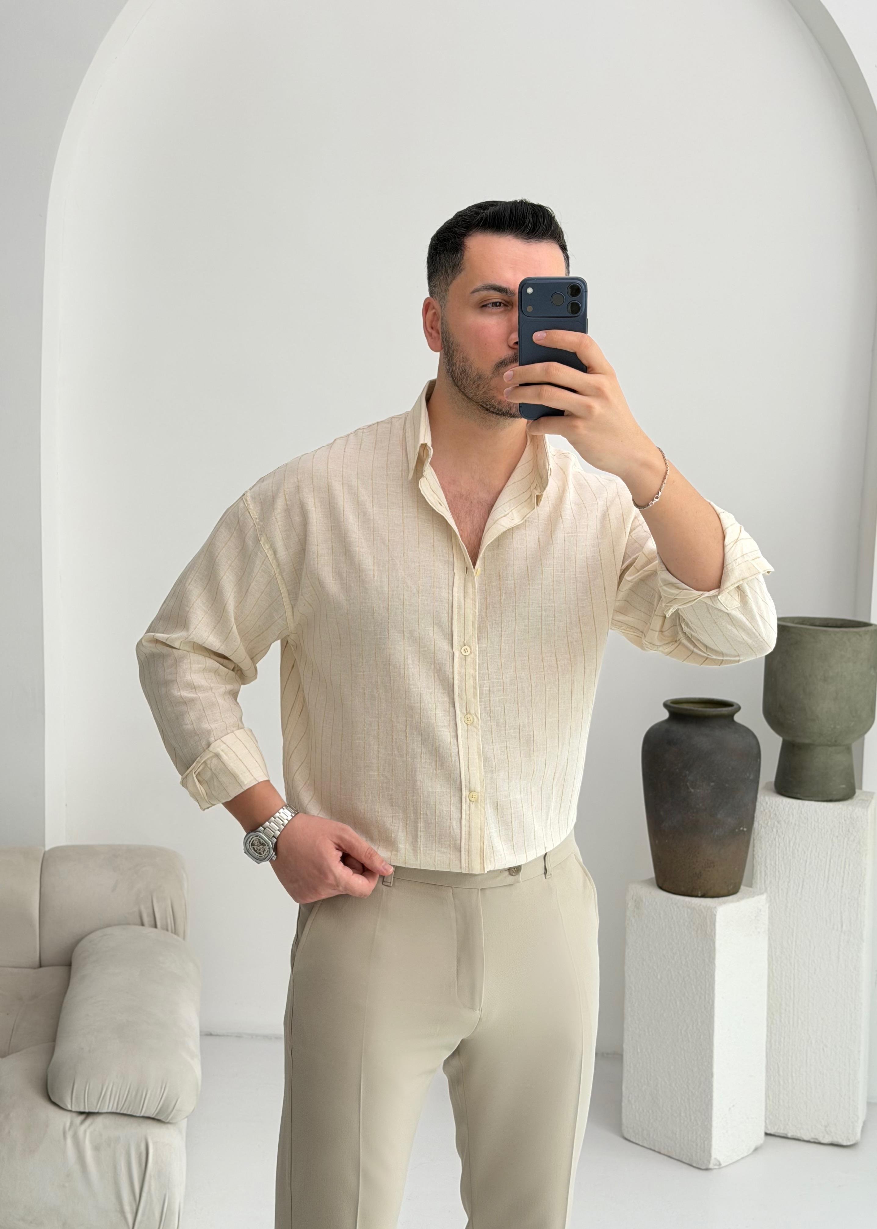 Ps Bej Oversize Gömlek