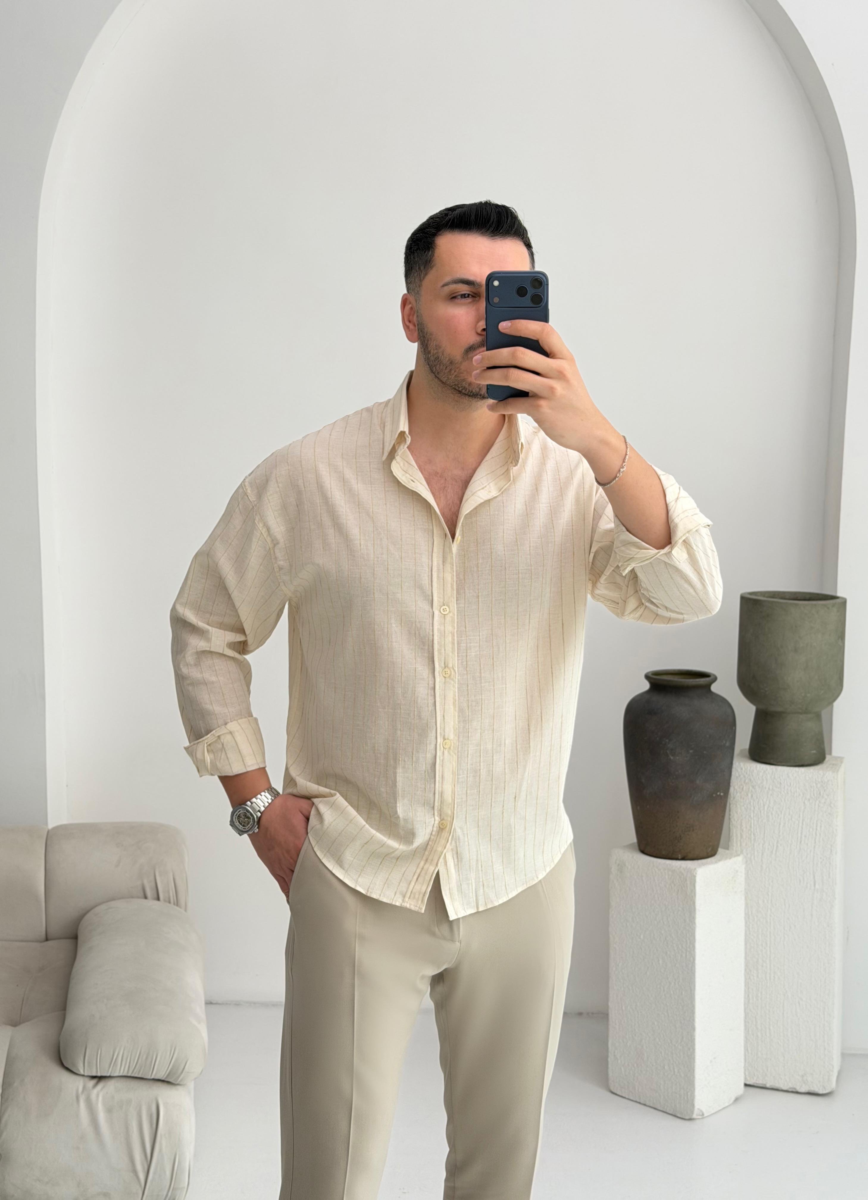 Ps Bej Oversize Gömlek