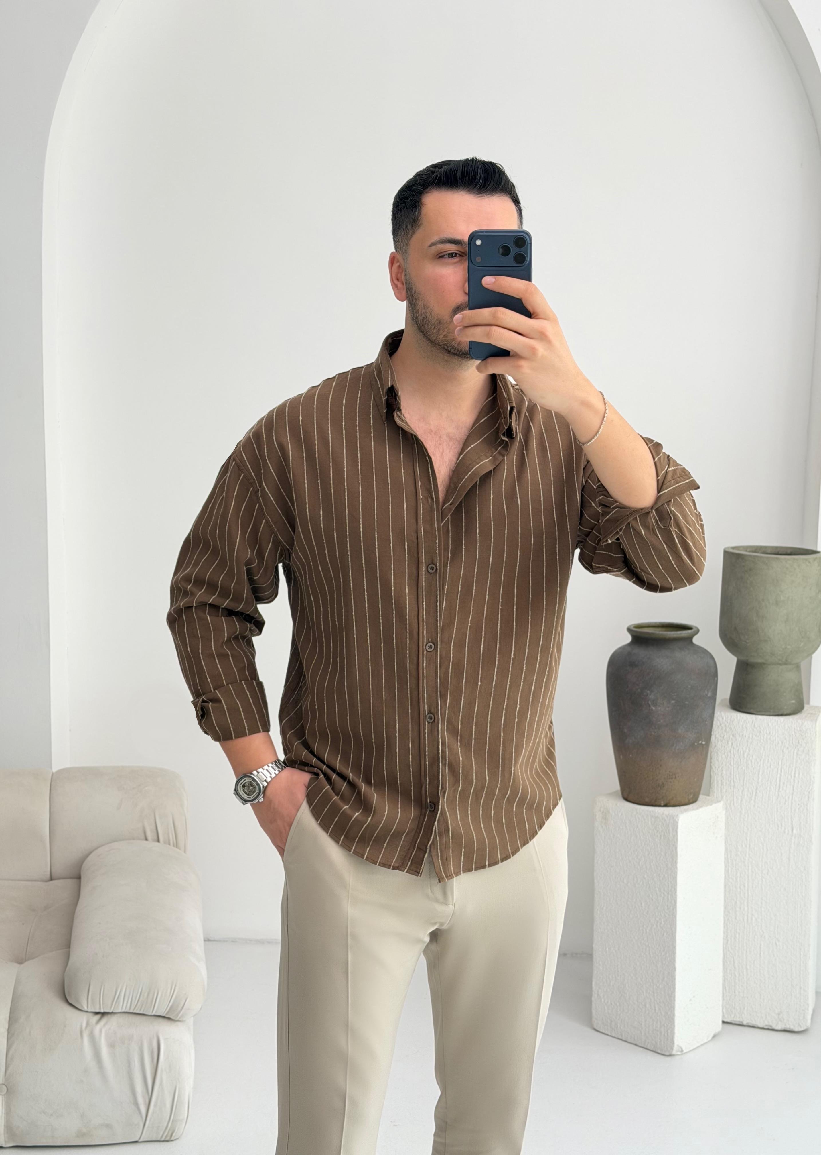 Ps Kahve Oversize Gömlek