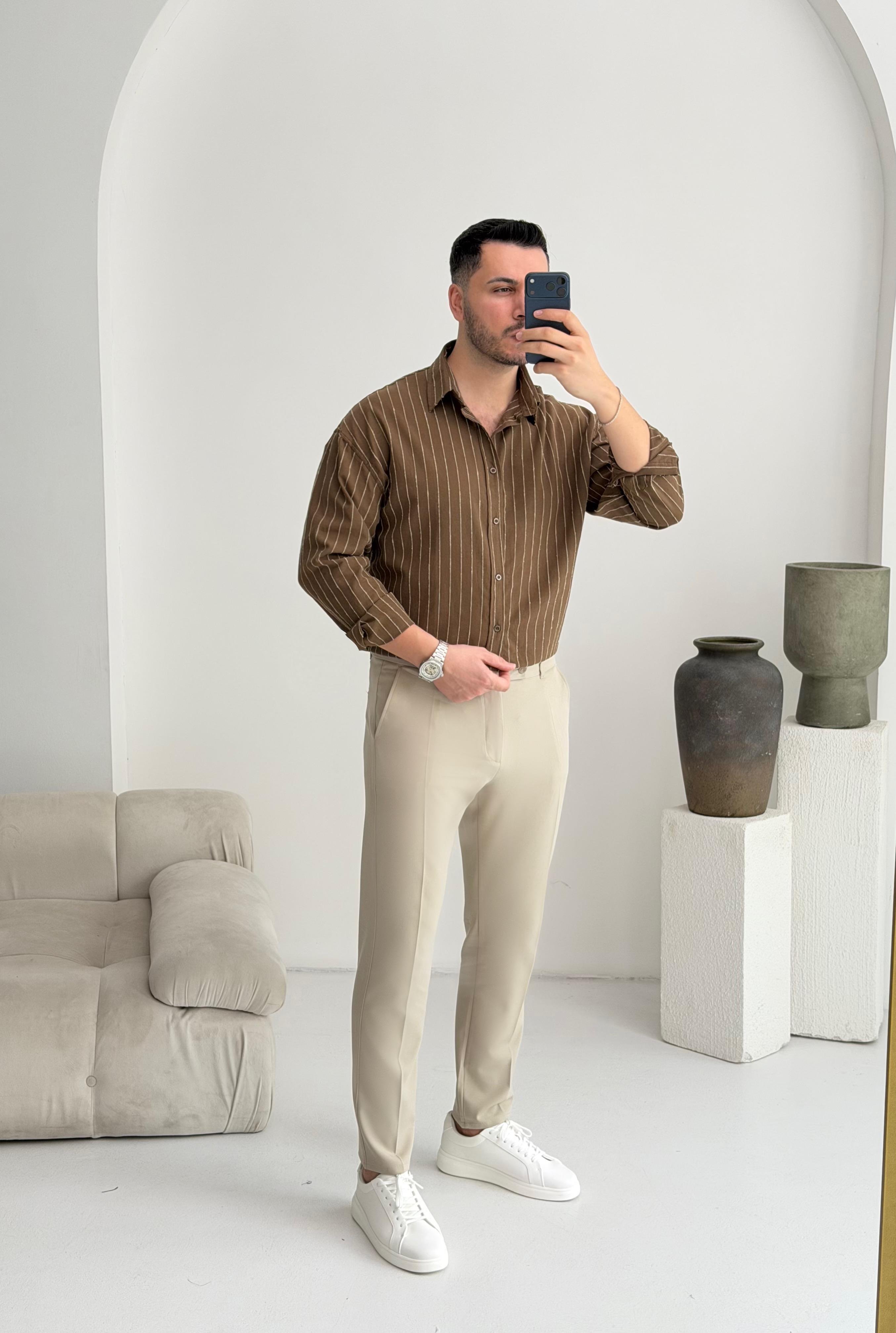 Ps Kahve Oversize Gömlek