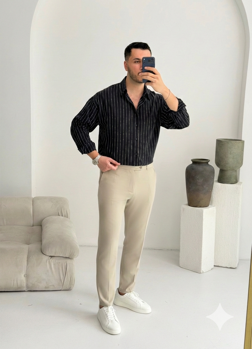 Ps Siyah Oversize Gömlek