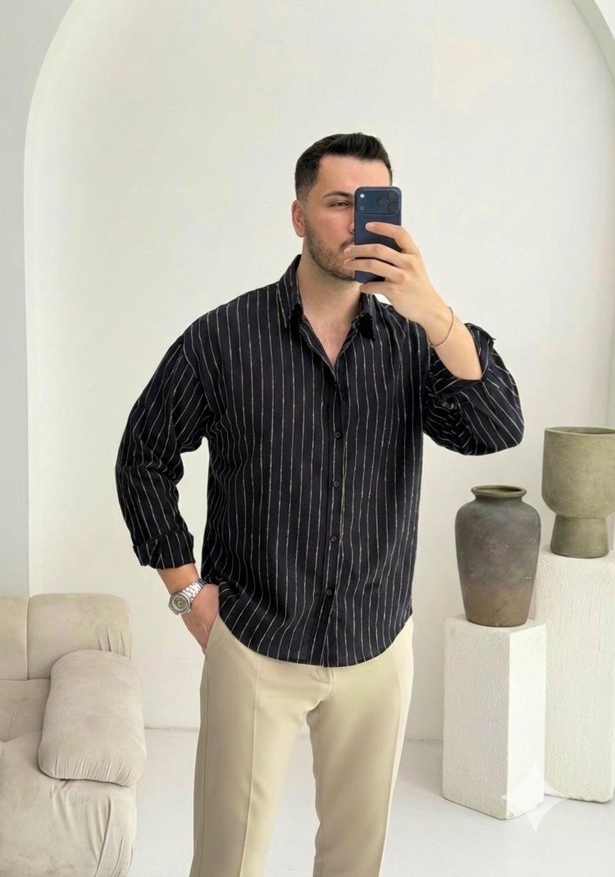 Ps Siyah Oversize Gömlek