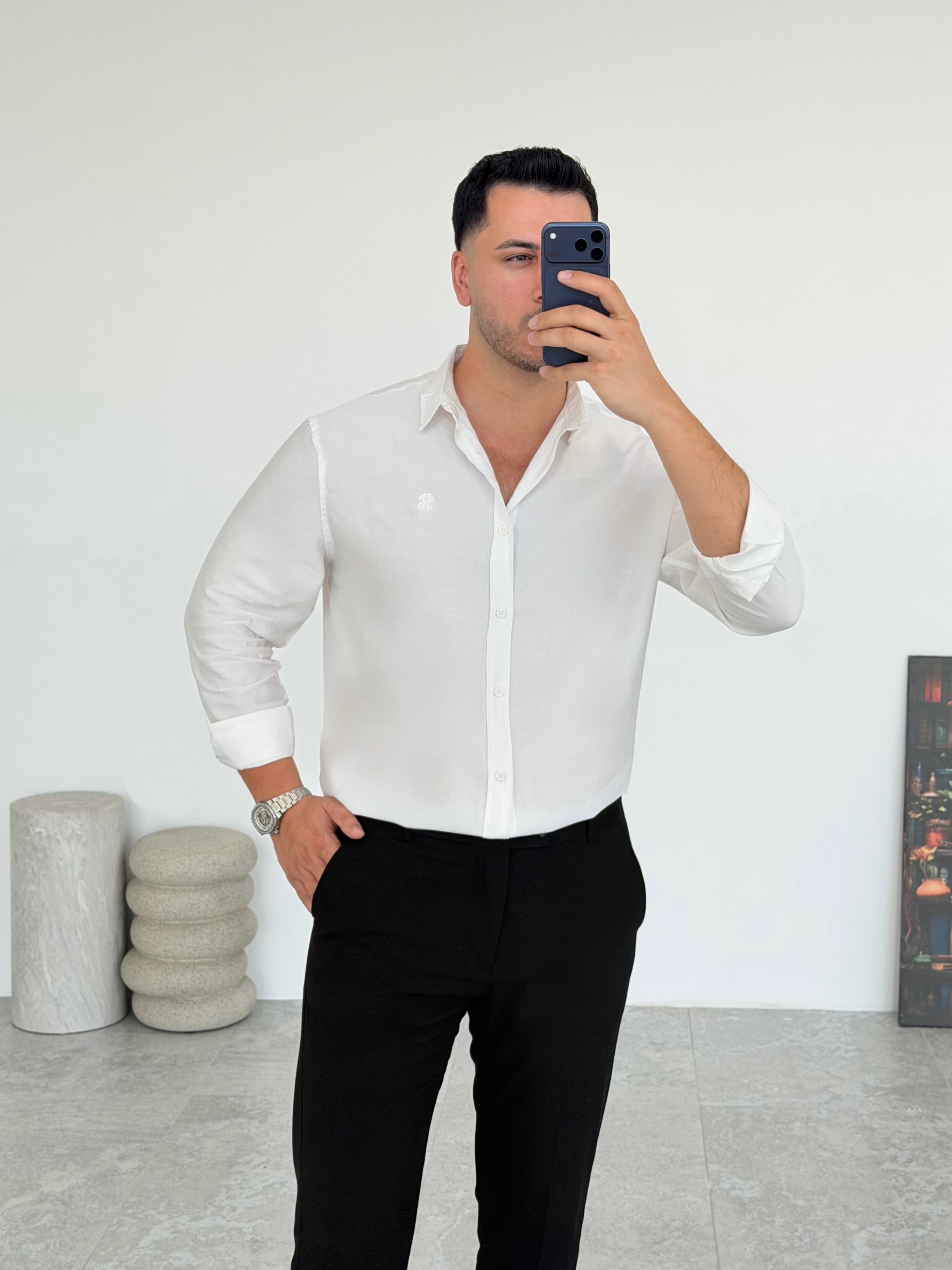 Rs Tensel Beyaz Gömlek 