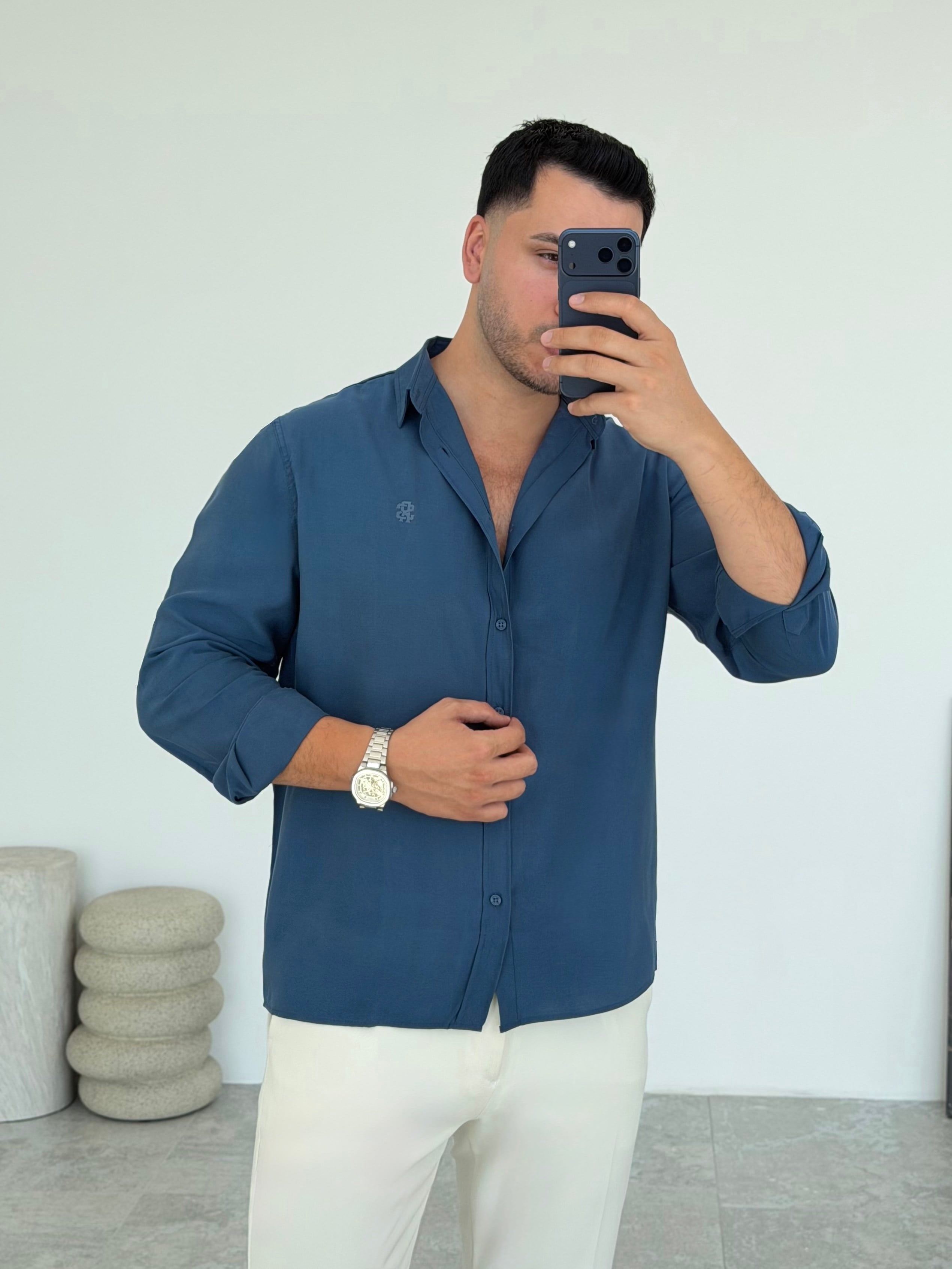 Rs Tensel İndigo Gömlek 
