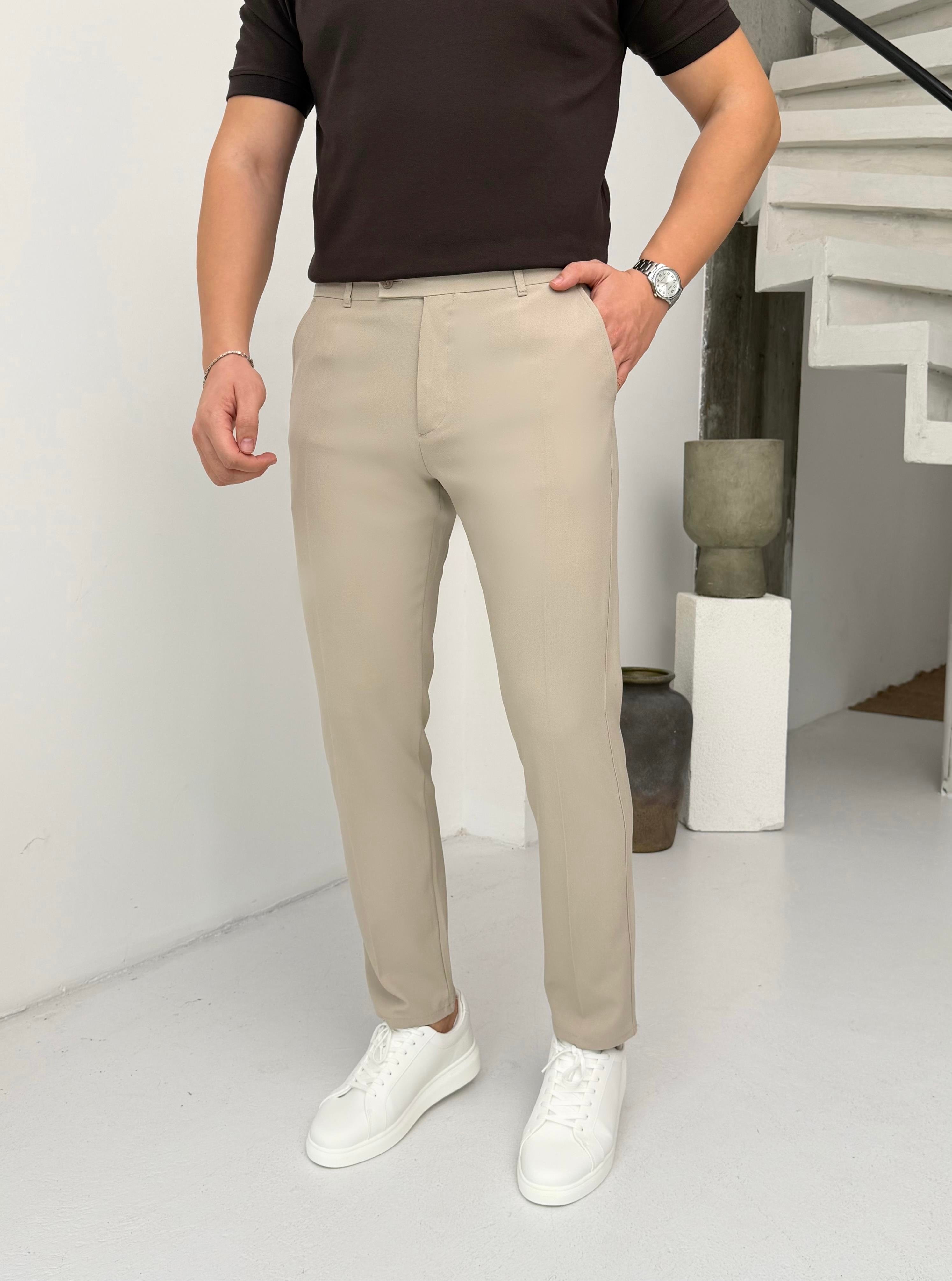 Urban Fit Bej Kumaş Pantolon