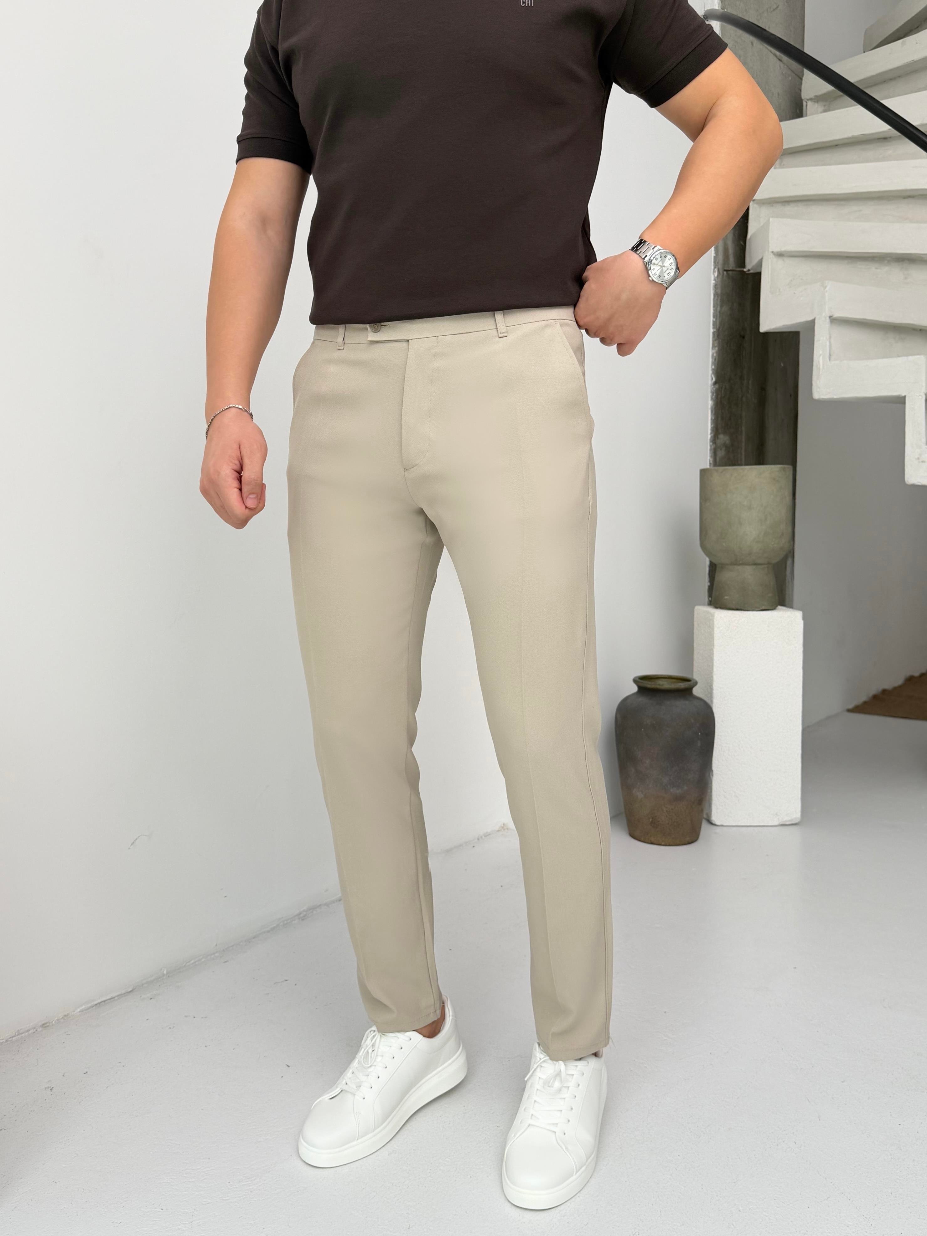 Urban Fit Bej Kumaş Pantolon