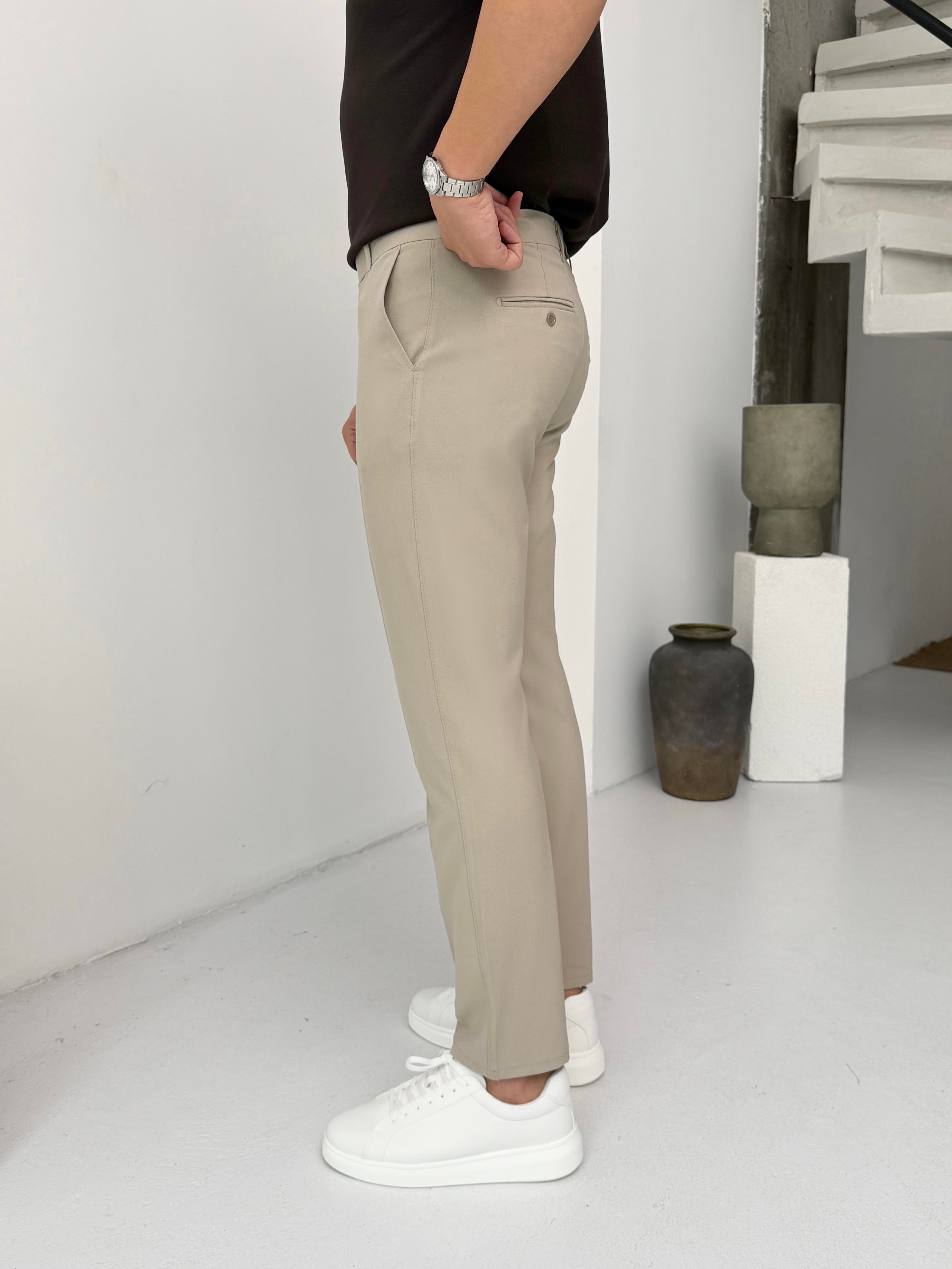Urban Fit Bej Kumaş Pantolon