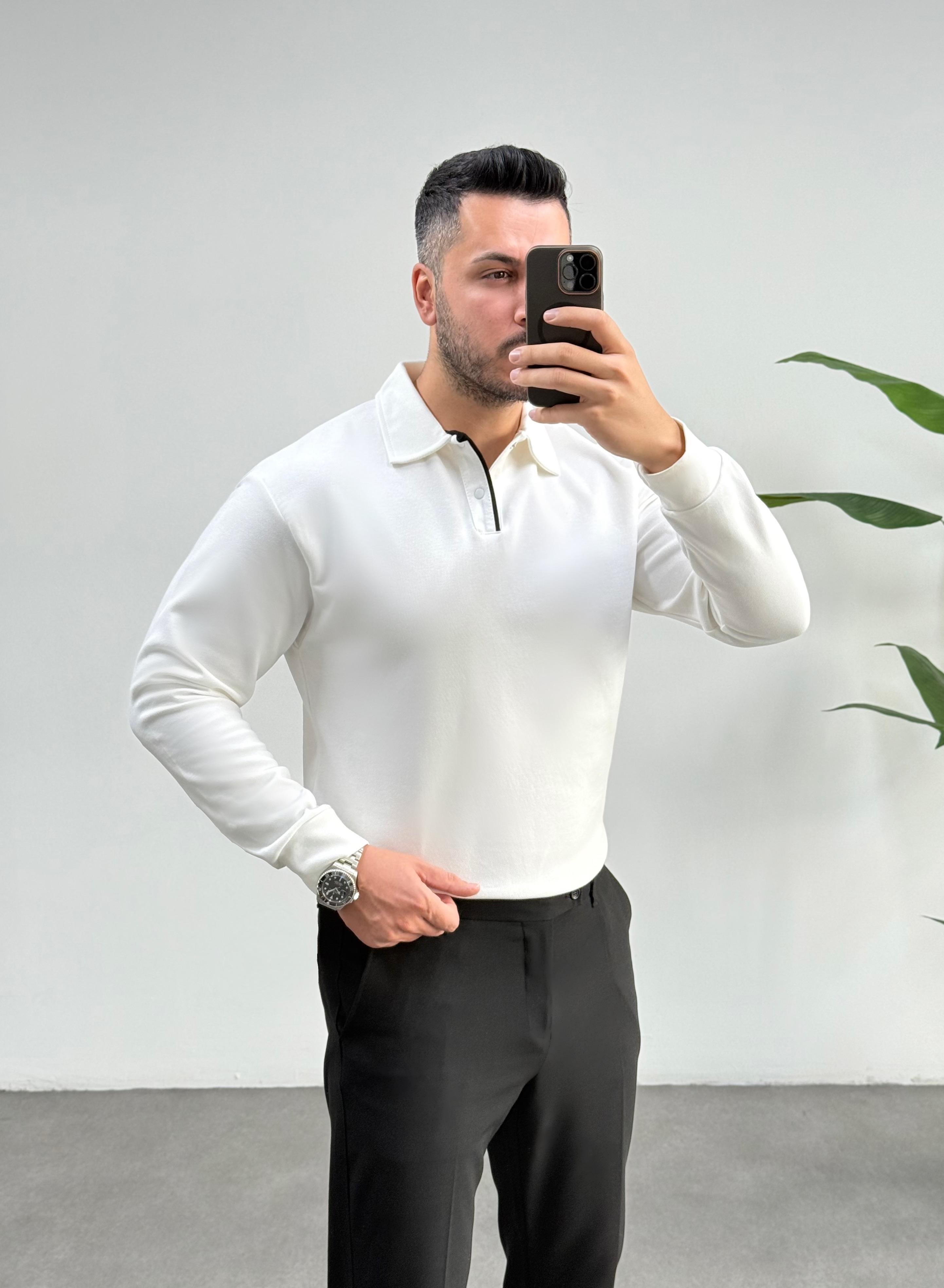 Woil Beyaz Pat Detay Sweatshirt 