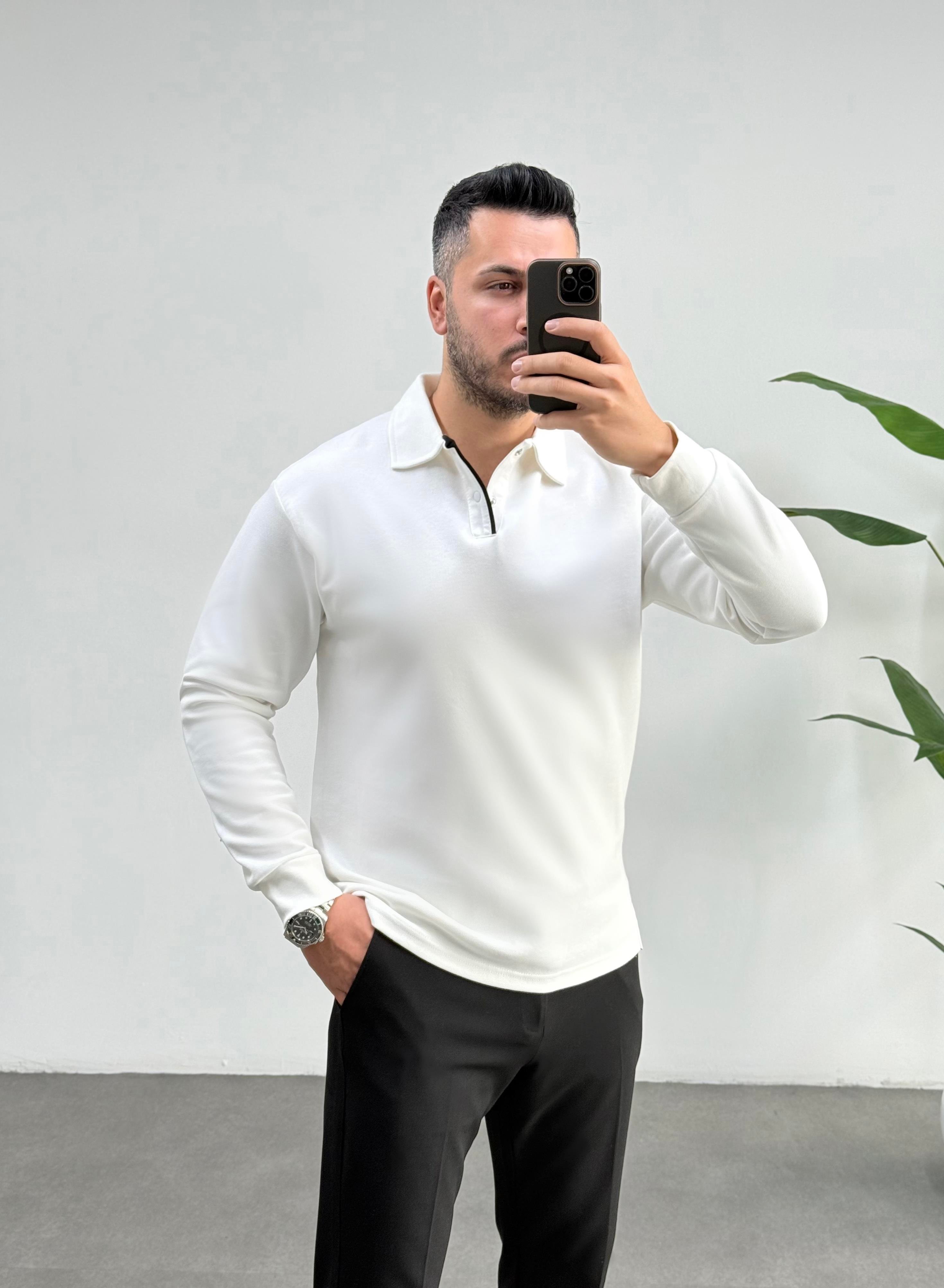 Woil Beyaz Pat Detay Sweatshirt 