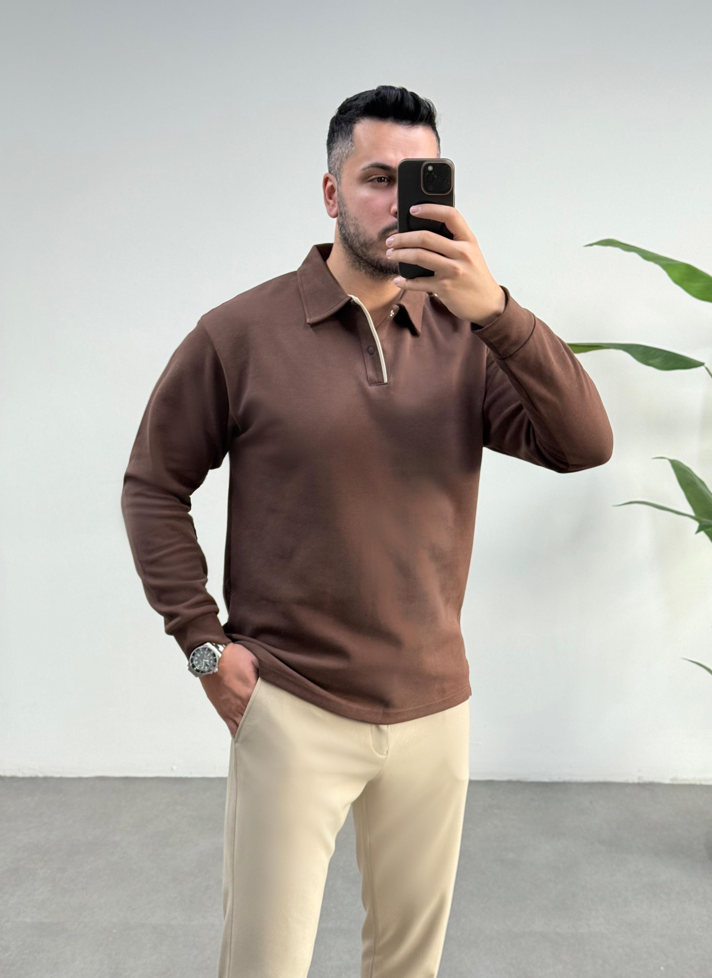 Woil Kahve Pat Detay Sweatshirt 
