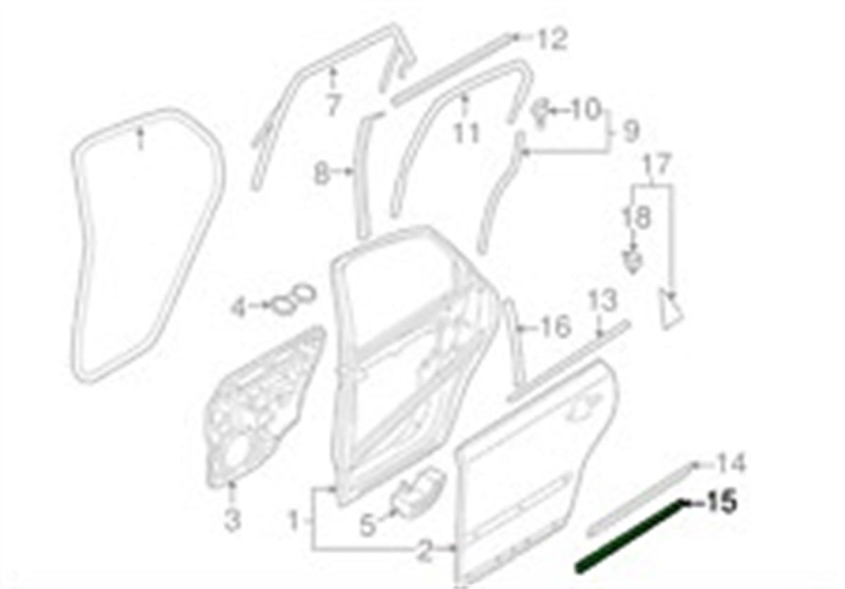ARKA KAPI BANDI SOL /S40/V50