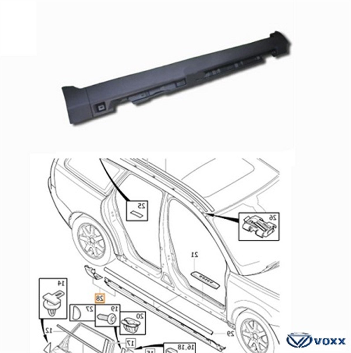 MARŞBİYEL BAKALİTİ -SAĞ S40/V50 2005-2012