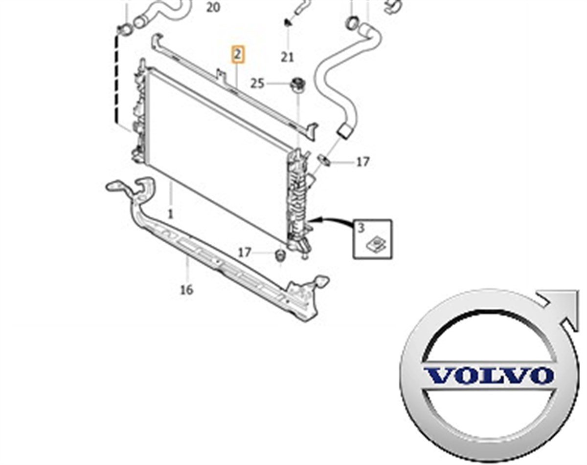 RADYATÖR ÜST SAC BAĞLANTI BRAKETİ  NS40/V50/C30 
