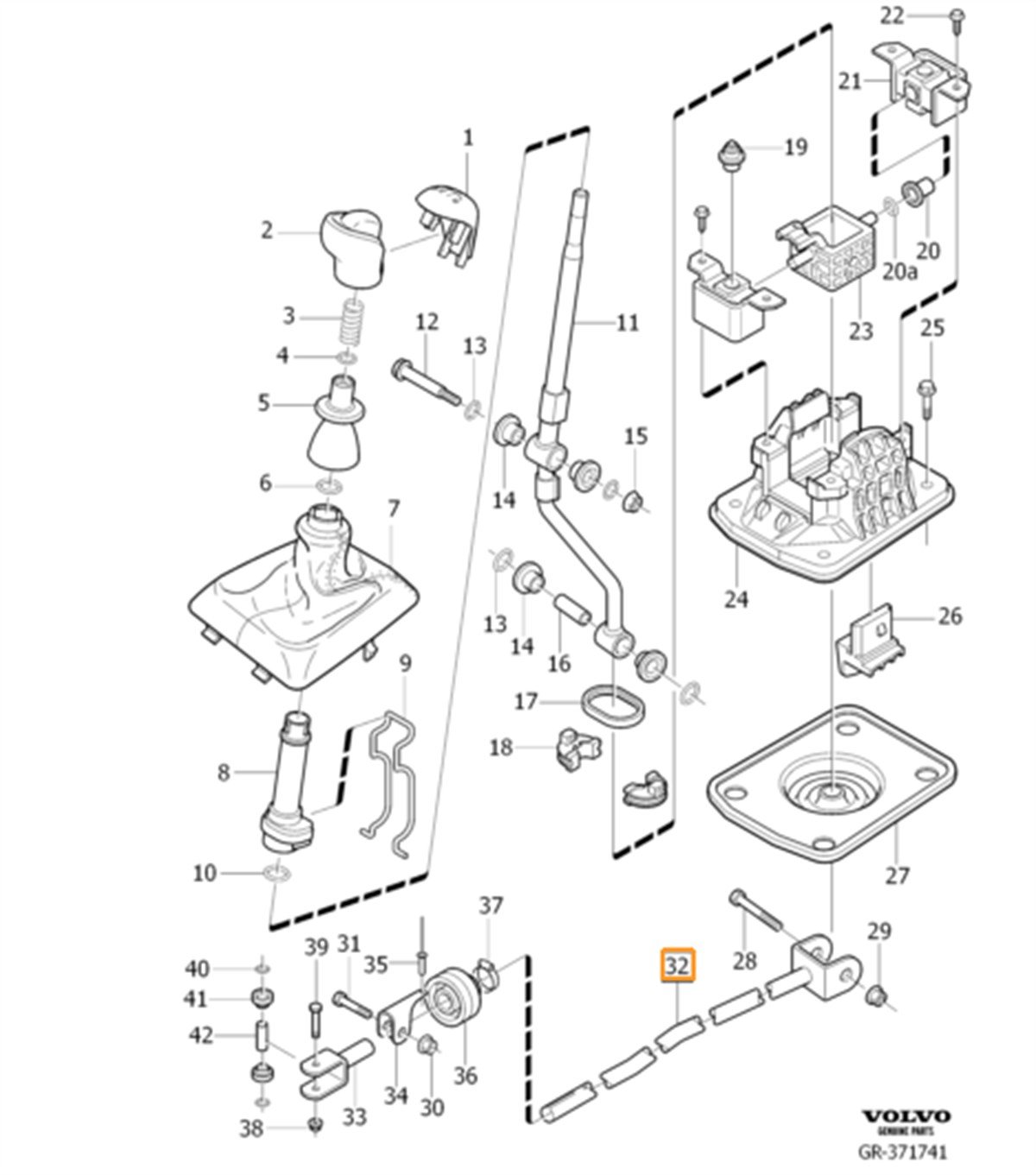 S40/V40 VİTES KOLU LEVYESİ