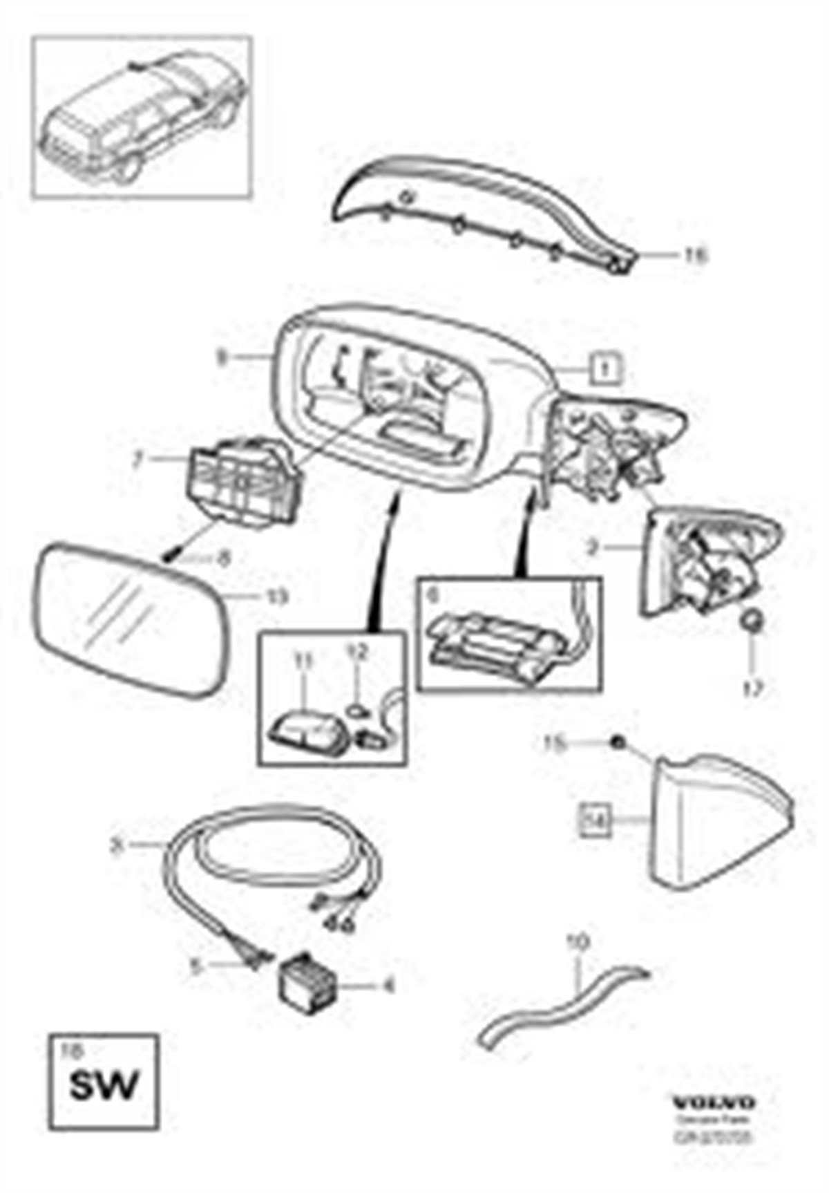 S60 / S80 / V70 / XC90 AYNA MOTORU SOL