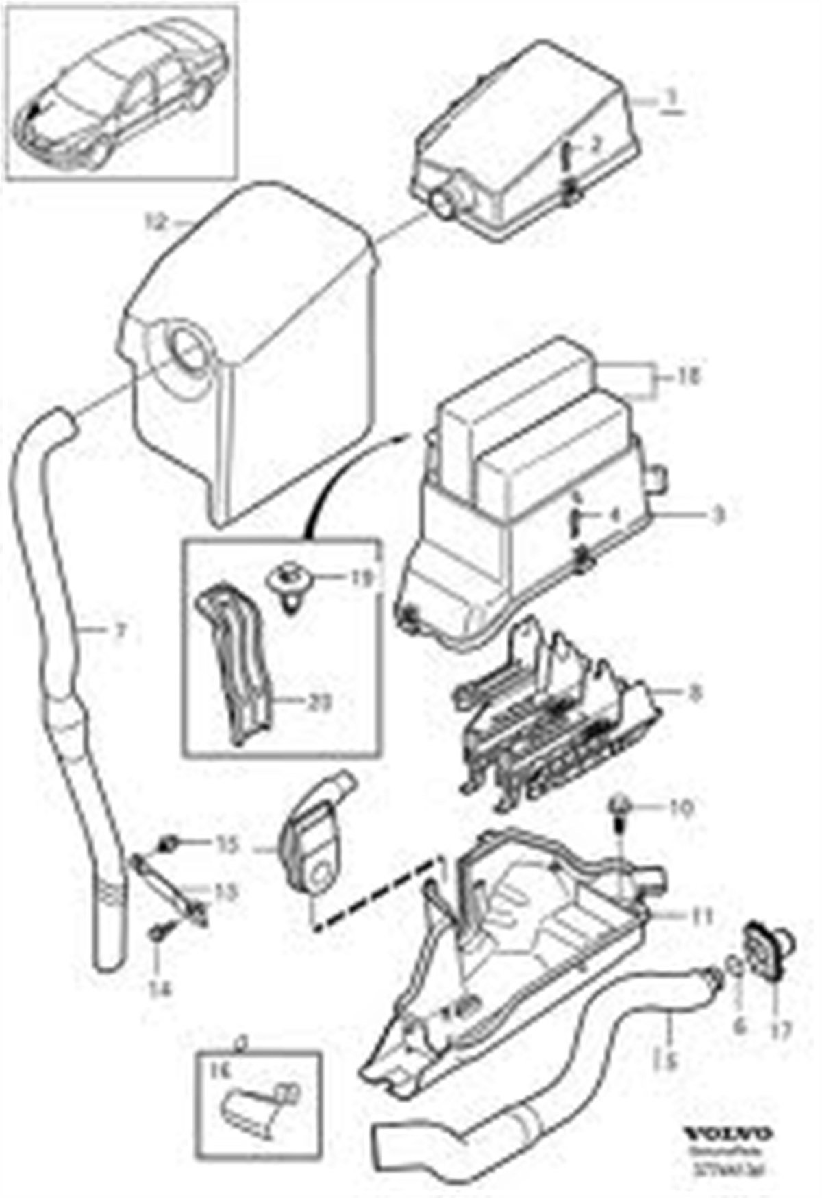 S60 / S80 / XC70 BEYİN KUTUSU ALT KAPAĞI