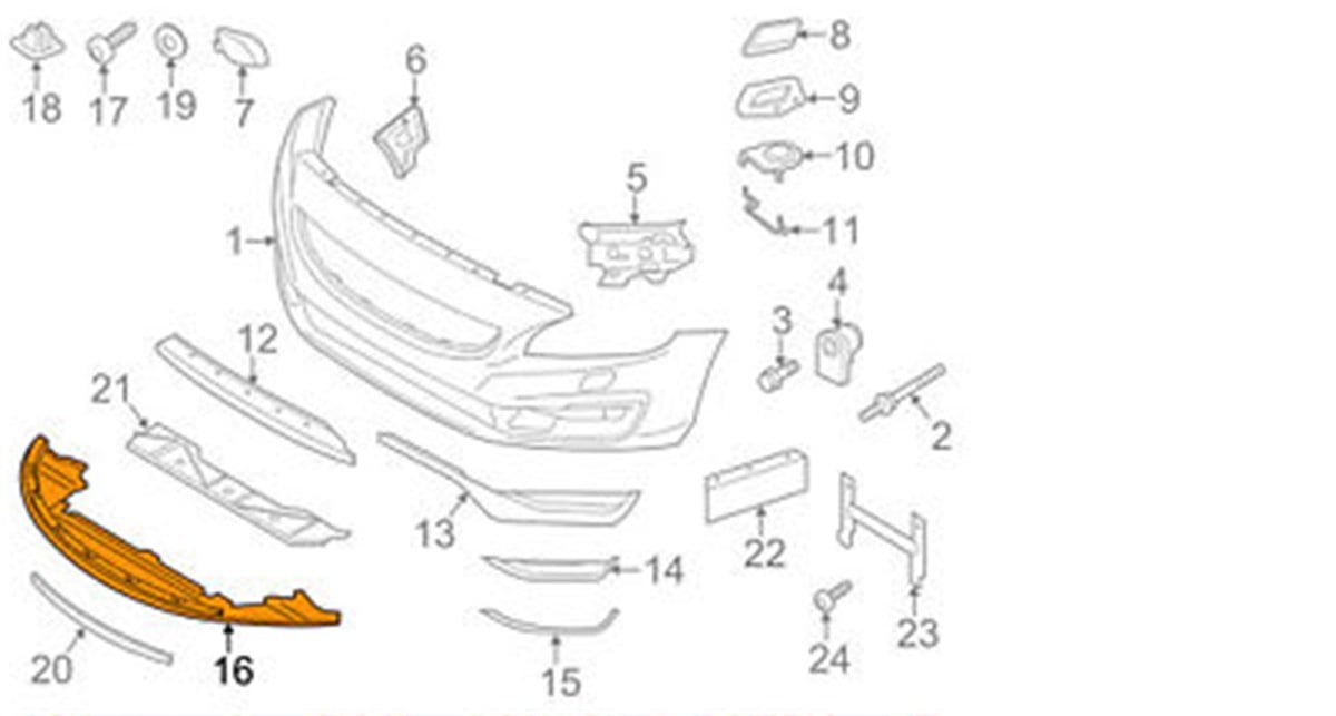 S60 RADYATÖR ALT MUHAFAZA PLASTİĞİ 2014-2015