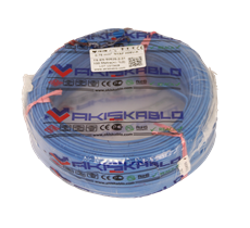 Kablo NYAF Akış Bakır Mavi 0.75 mm2 (100 Mt)