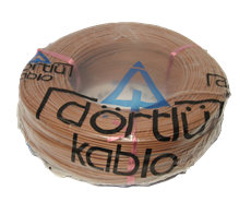 Kablo NYAF Dörtlü CCA Kahve 0.75 mm2 (200 Mt)