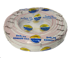 Kablo NYAF Yeşim CCA Kordon 2x 0.75 mm2 (100 Mt)