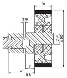 Karkas Makarası Ø 100 x 30 mm.