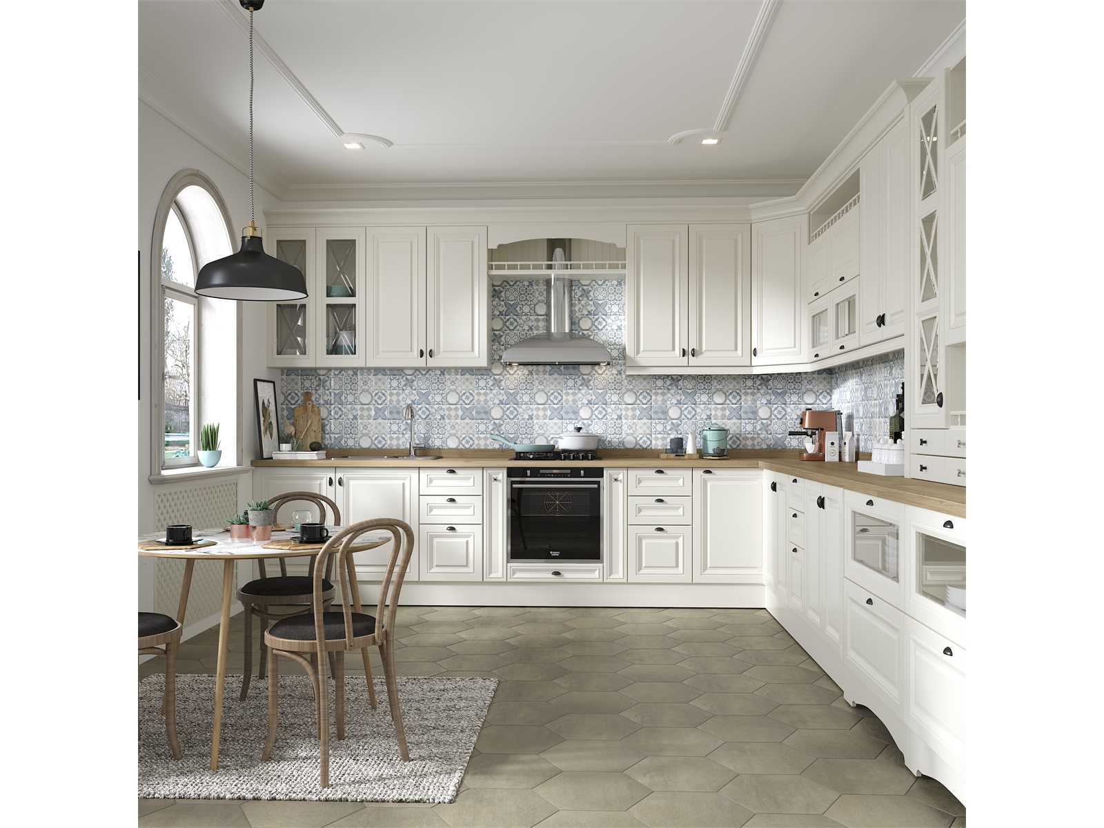 30*60 Rp-8390 Arıa Mavı-Krem Klasık  -X 310100202520