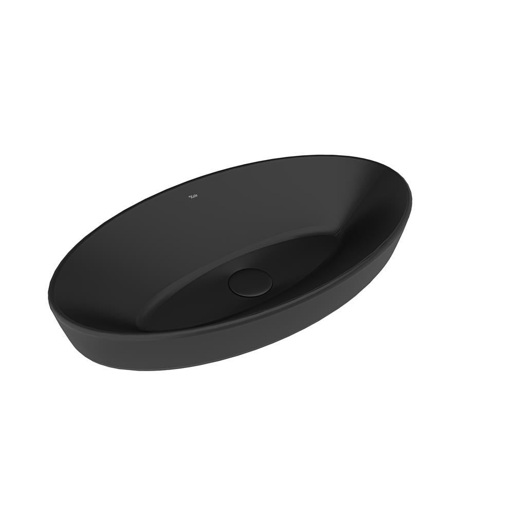 Dove 70X40 Cm Oval Çanak Lavabo Mat Sıyah 310200200203