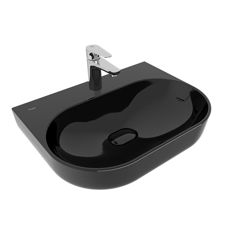 Zero 2.0 60X45 Cm Armatür Bantlı Oval Tezgah Üzerı Lavabo Sıyah 310200200472