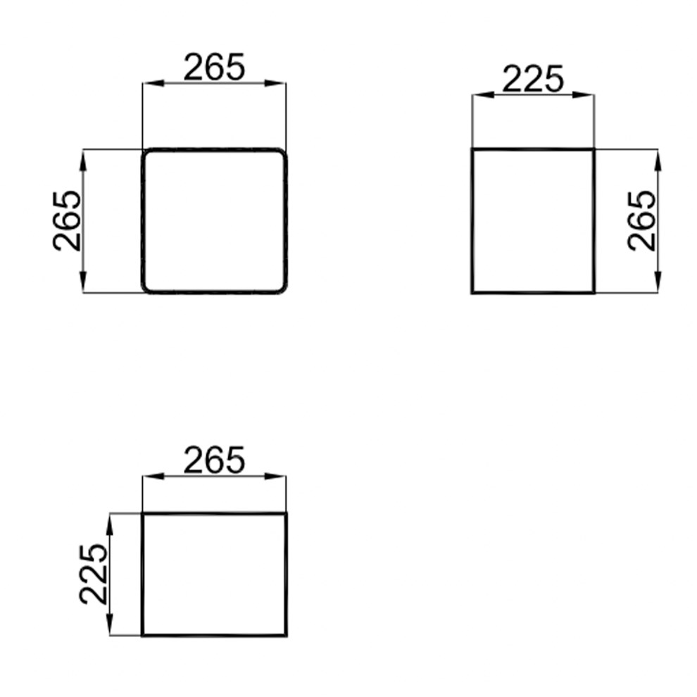 Kale Edge 26 Cm Kare Açık Raf Mod Antrasit / Vizon  310300102172