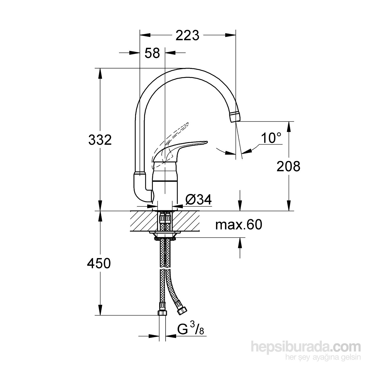 Grohe Eurosmart Evye Bataryası 33202002