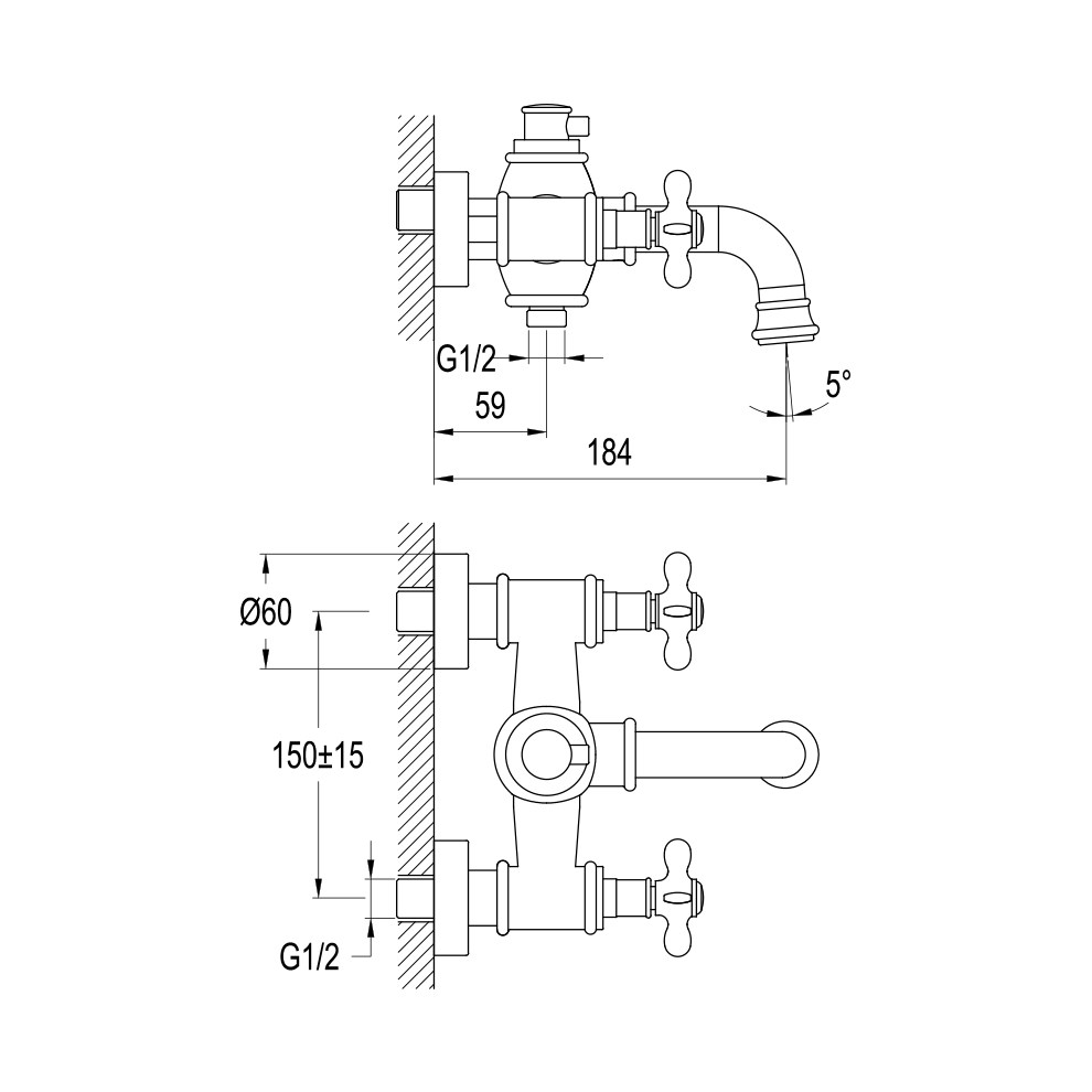 Kale Victorian Banyo Bataryası Altın  410200500234