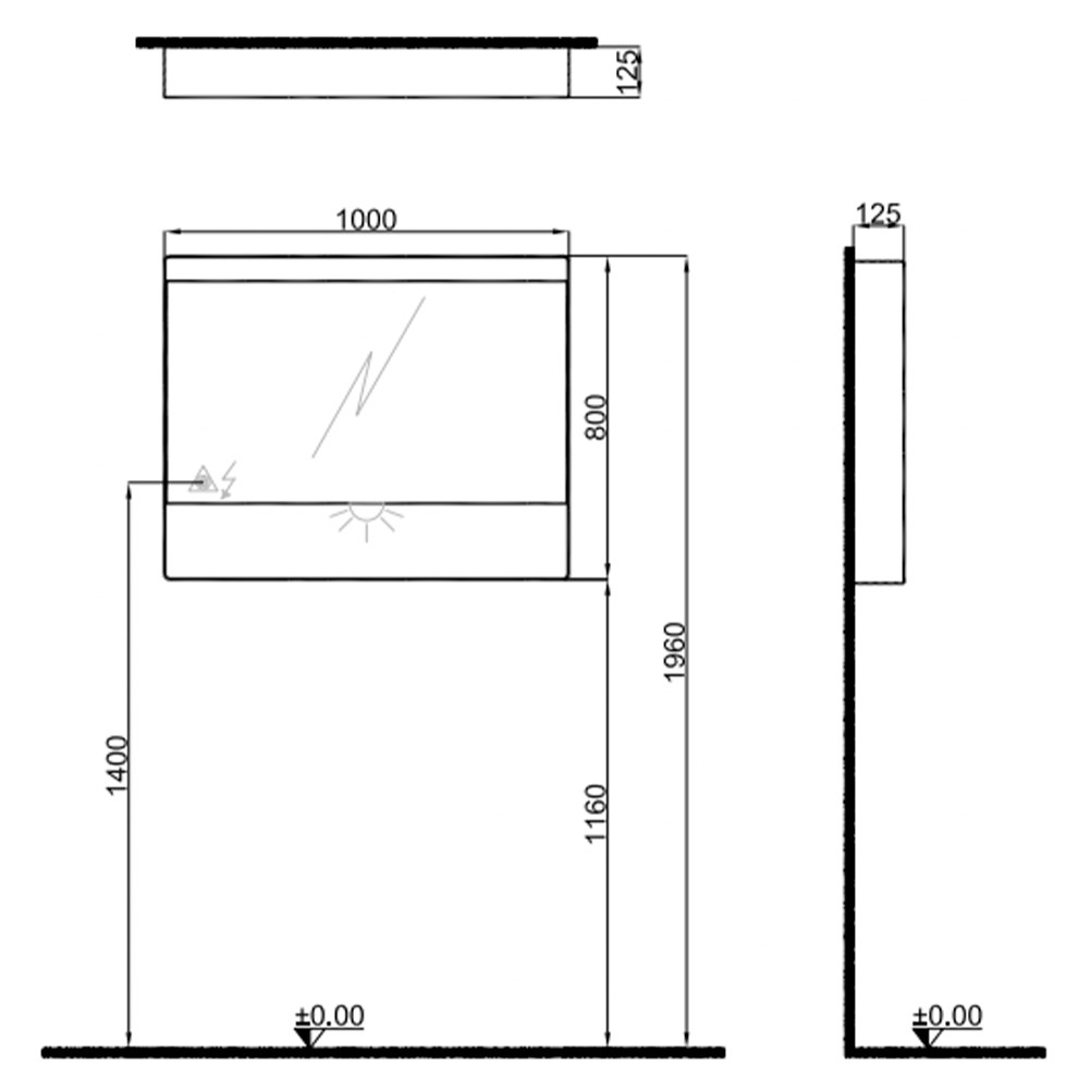 Kale Edge 100Cm Set Antrasıt / Vızon (Lavabo Harıç) 610100200646