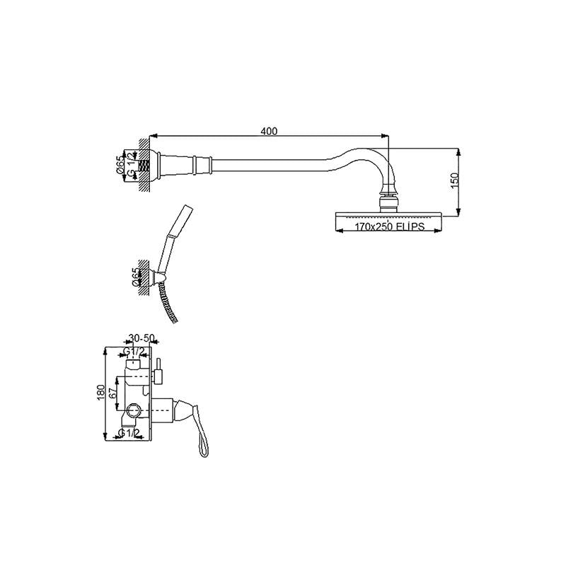 Newarc Golden Ankastre Banyo Bataryası - Altın 951131 951131
