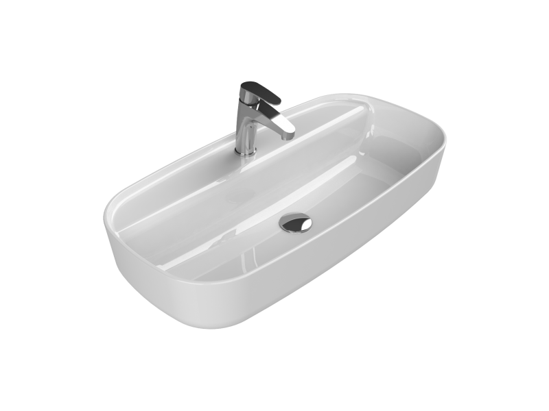 Cerastyle Turkuaz Aqua Tezgah Üstü Lavabo 80*40 077300-U