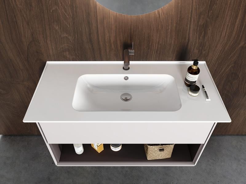 Cerastyle Turkuaz Blue Etajerli Lavabo 65*47 Cm 042100-U