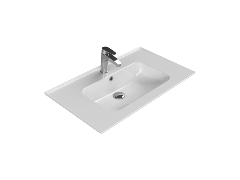 Cerastyle Turkuaz Blue Etajerli Lavabo 80*47 Cm 042300-U