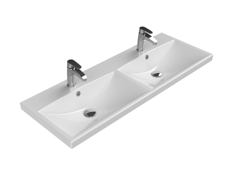 Cerastyle Turkuaz Elıte Etajerli Lavabo 120X45 Cm Cıftlı 032500-U