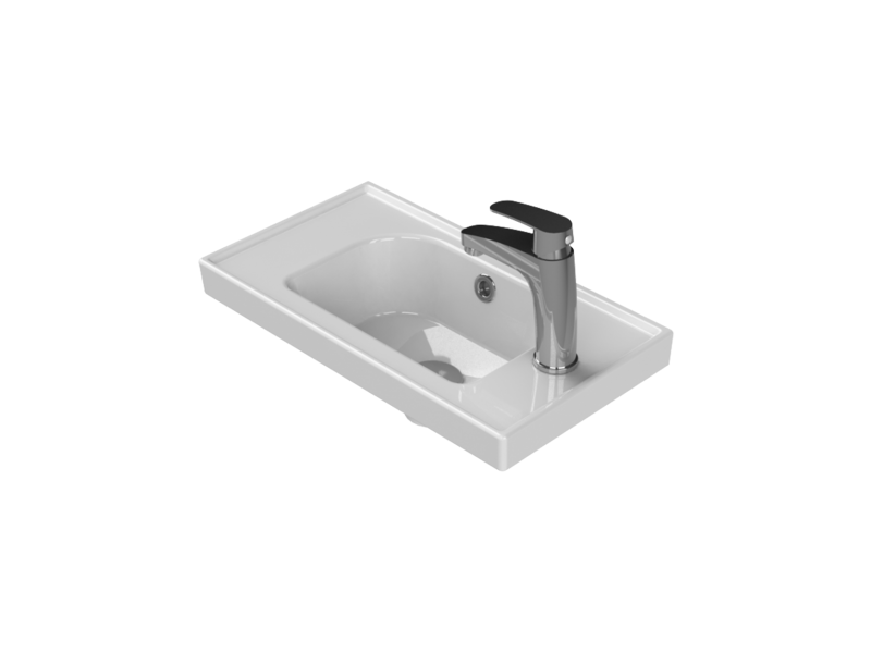 Cerastyle Turkuaz Frame Etajerli Lavabo Sagdan Batarya Delikli 001700-U