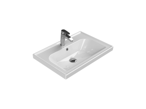 Cerastyle Turkuaz Frame Etajerli Lavabo 65*45 Cm 030800-U